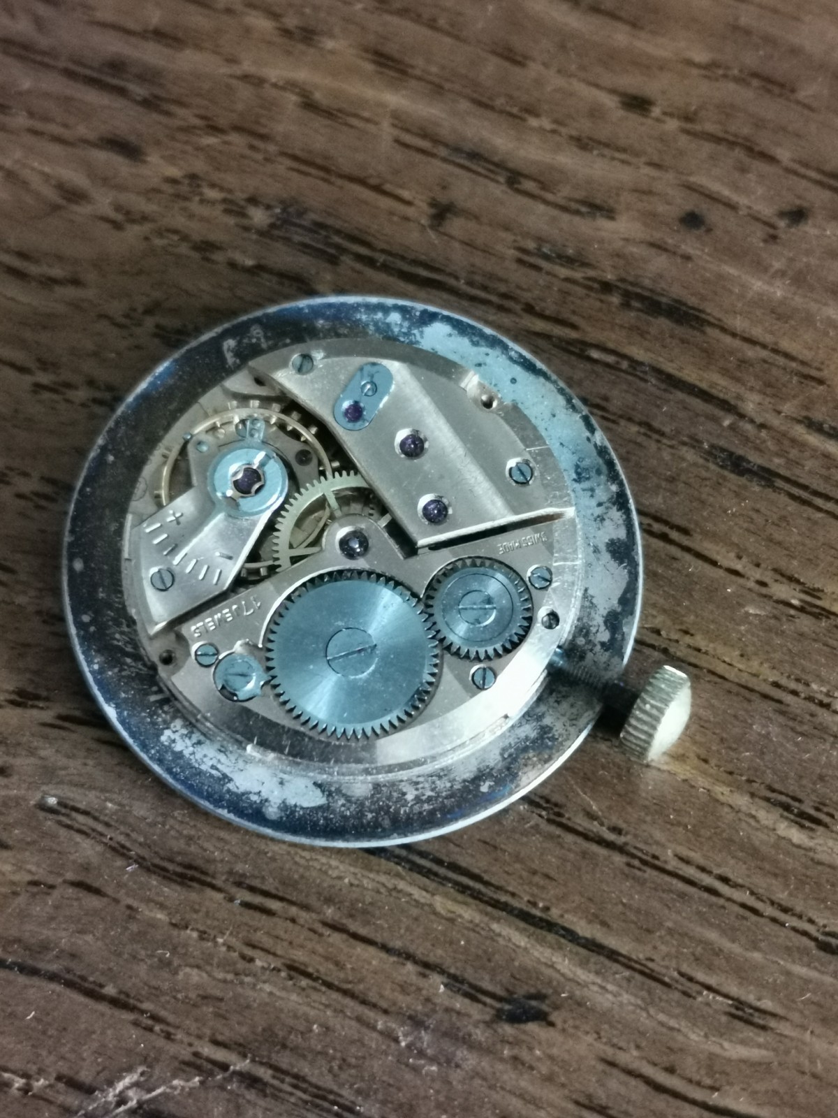 Garrard 17 Jewels Watch Movement / Dial for Restoration / Parts #N522