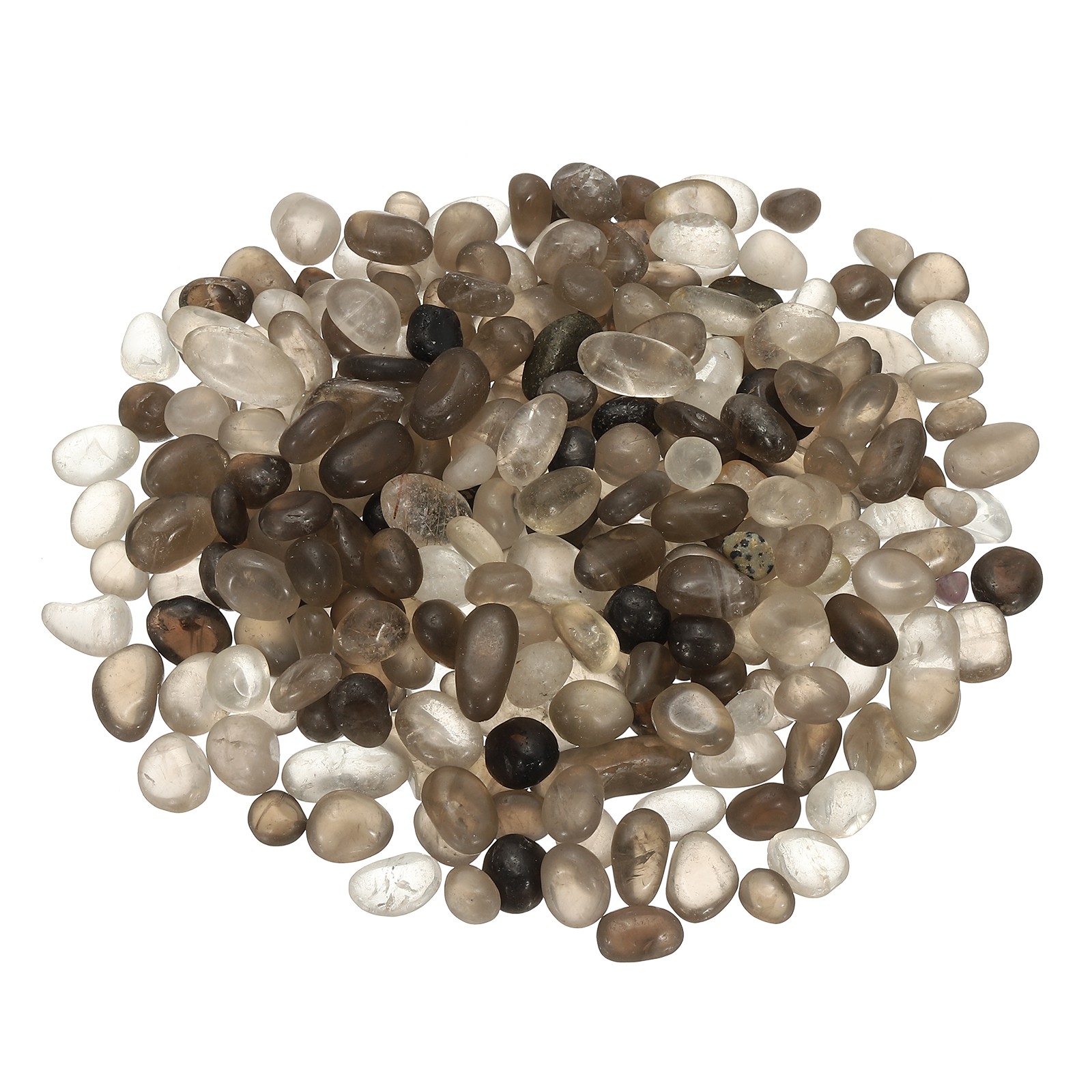 Tumbled Chips Stones, 1lb/500g Fluorite Tumbled Gravel, Brown Crystal