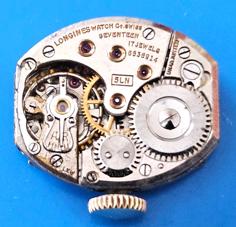 LONGINES 5LN 17J WATCH MOVEMENT (REMOVED FROM GOLD CASE/BALANCE RUNS) LOT66