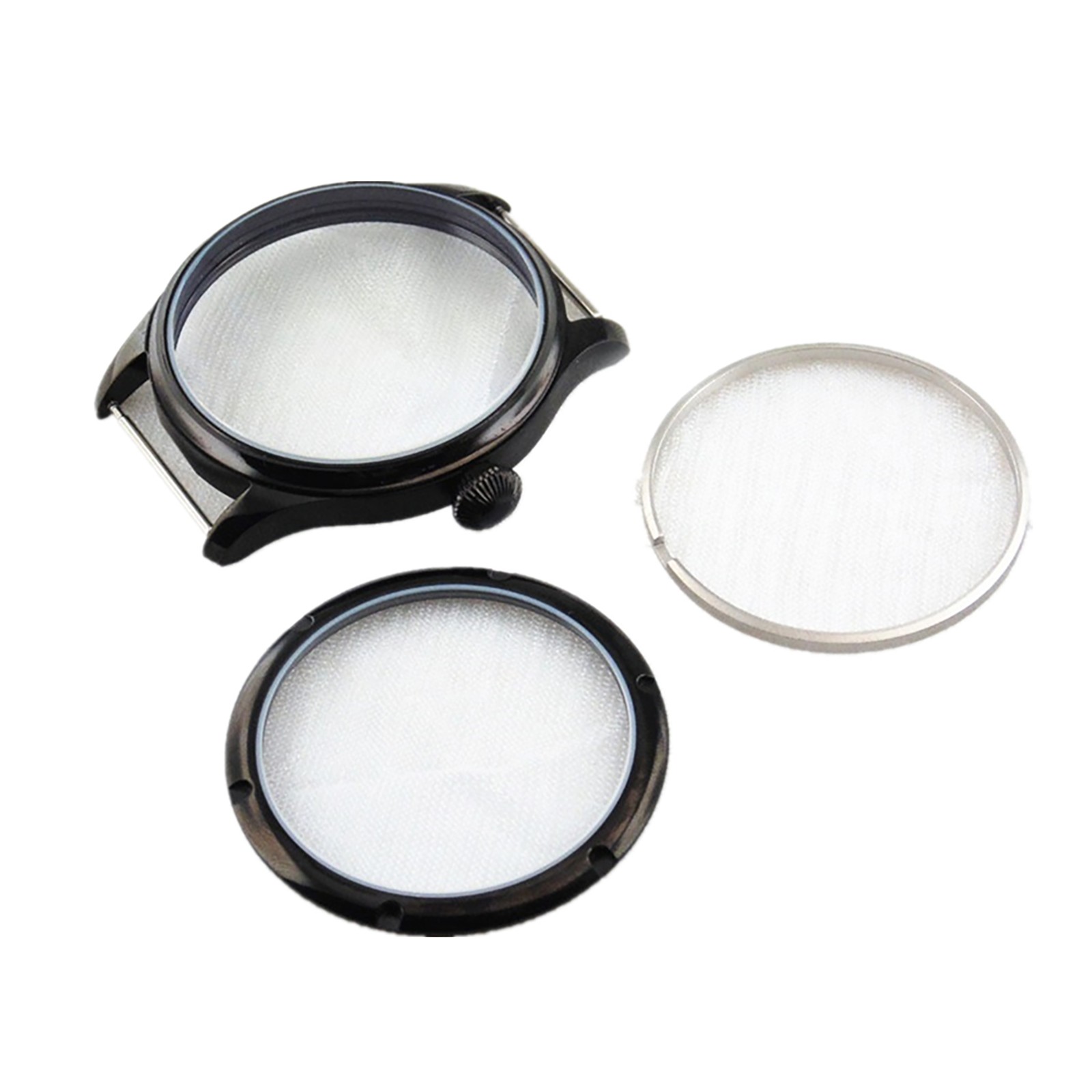 44mm Stainless Steel Watch Case For ETA 6497 6498 Seagull ST3600 ST3621 Movement