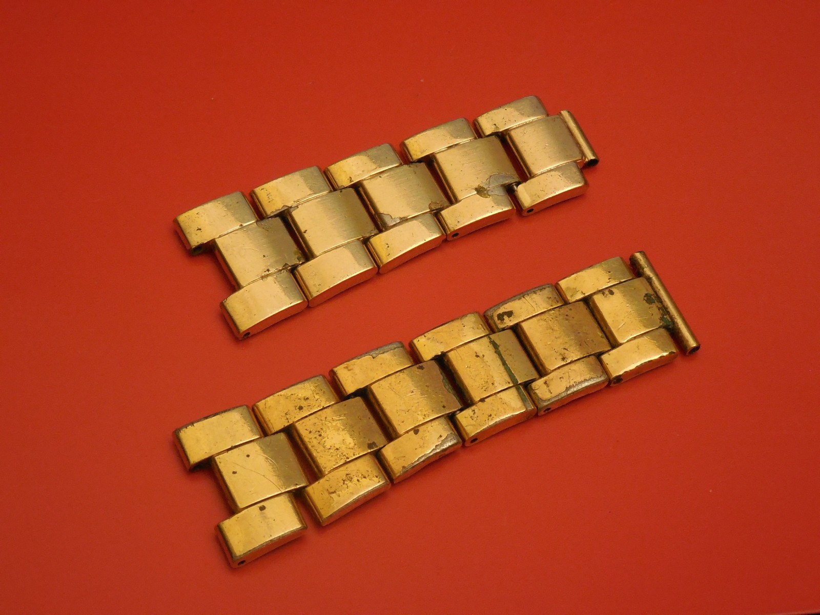 ROLEX 18K GOLD ELECTROPLATED 19MM 78351 OYSTER BAND BRACELET STRAP LINK SECTION
