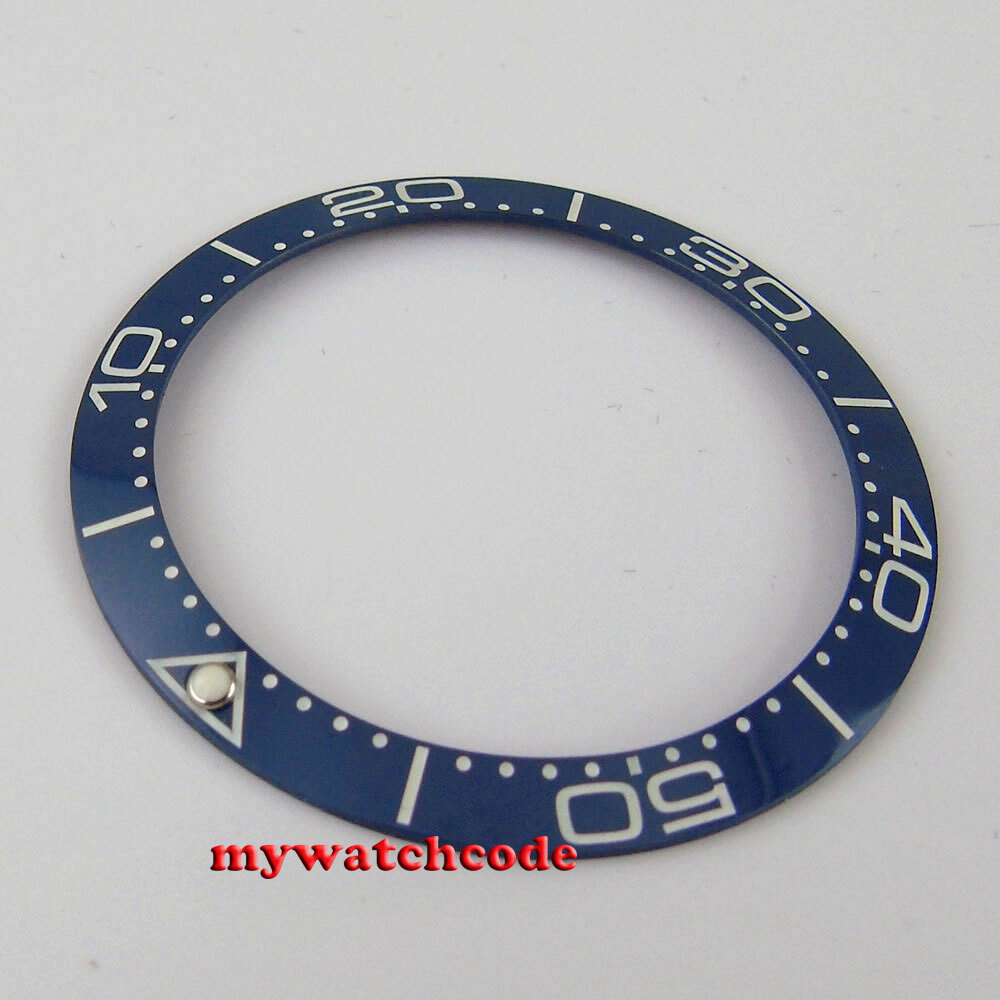 38mm black blue green luminous ceramic bezel insert fit for 40mm SUB mens watch