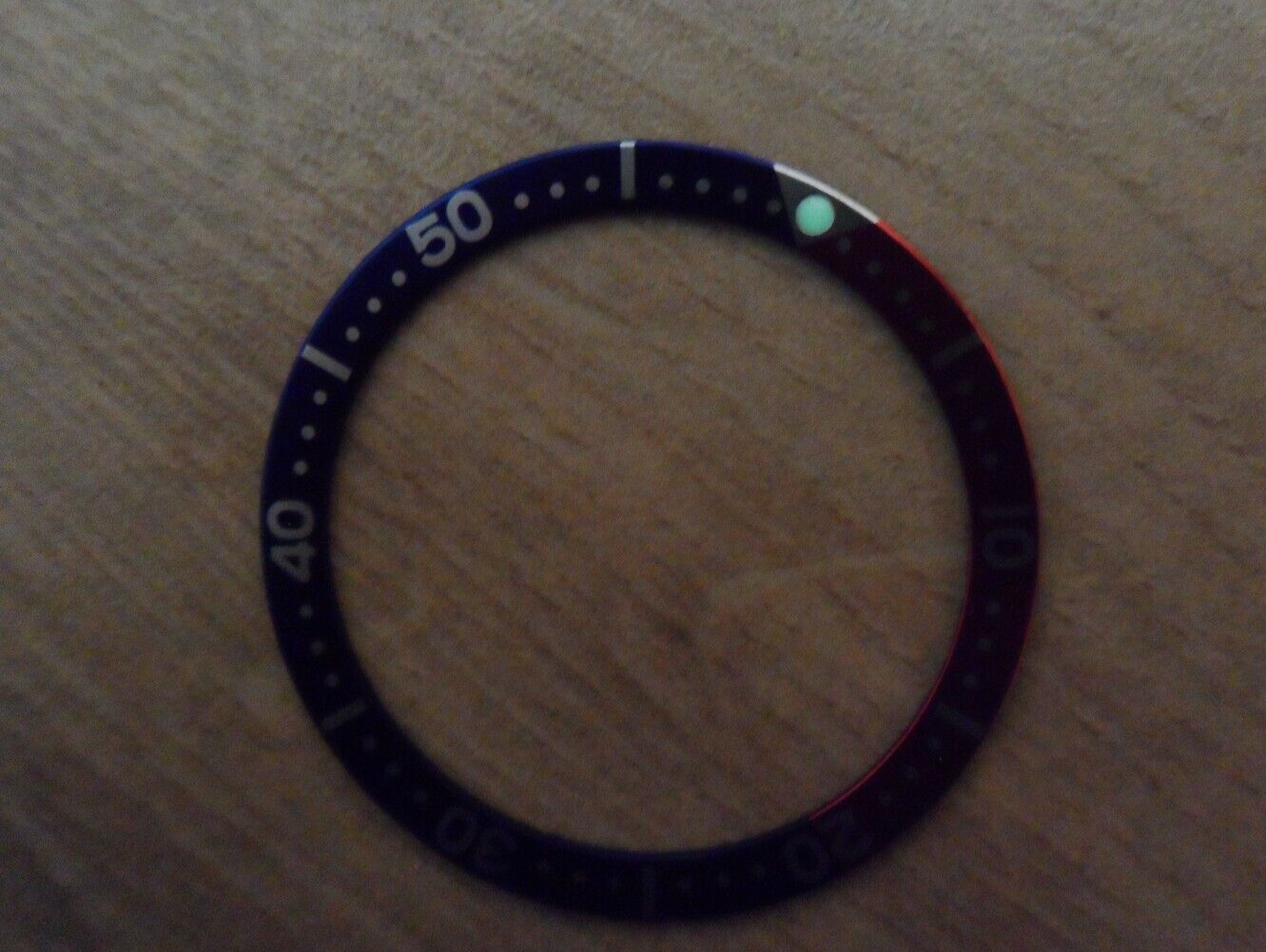 Flat Aluminum Pepsi Bezel Insert for Seiko SKX SRPD Bezel Blue Red+Adhesive Ring