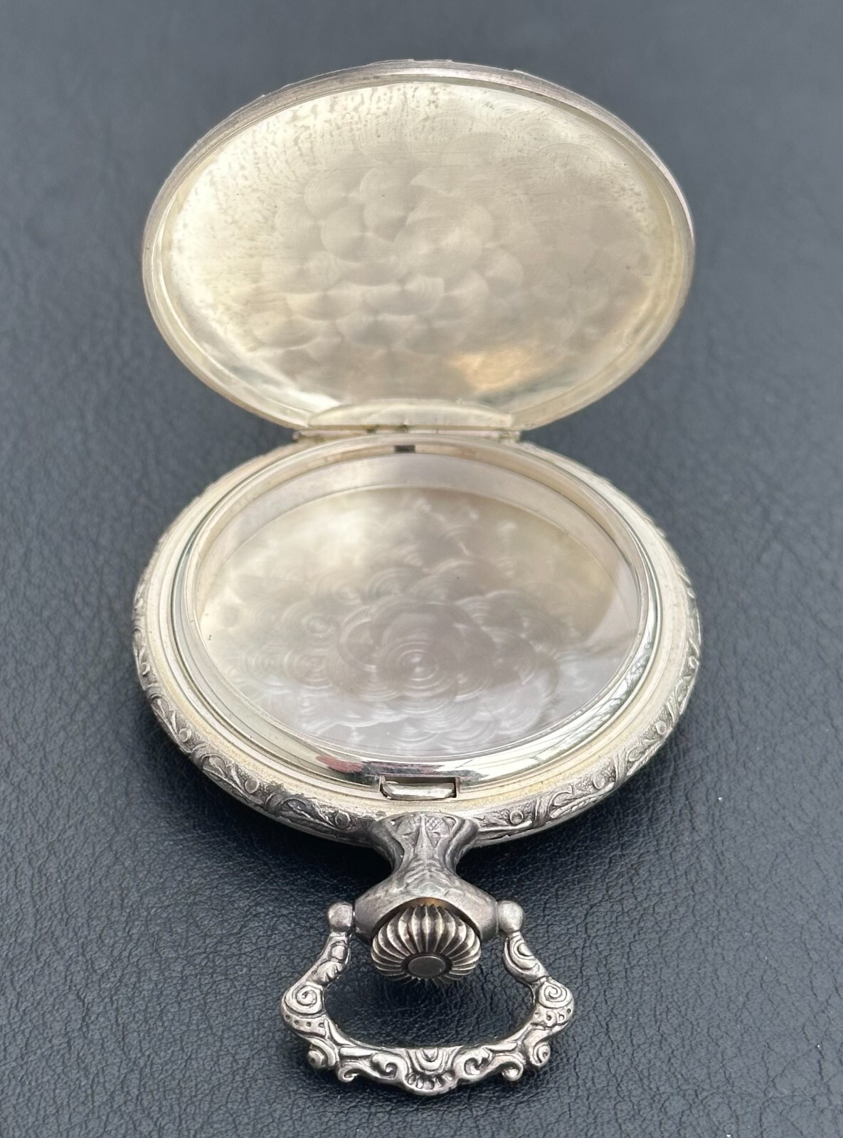 POCKET WATCH CASE ETA UNITAS 6497 OR 6498 SWISS MADE HORSE 48MM NOS STOCK 70/80s