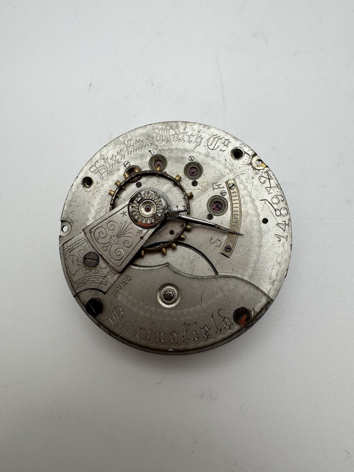 Sterling Watch Co. Springfield 18s 7 Jewels 45mm For restoration Or Parts