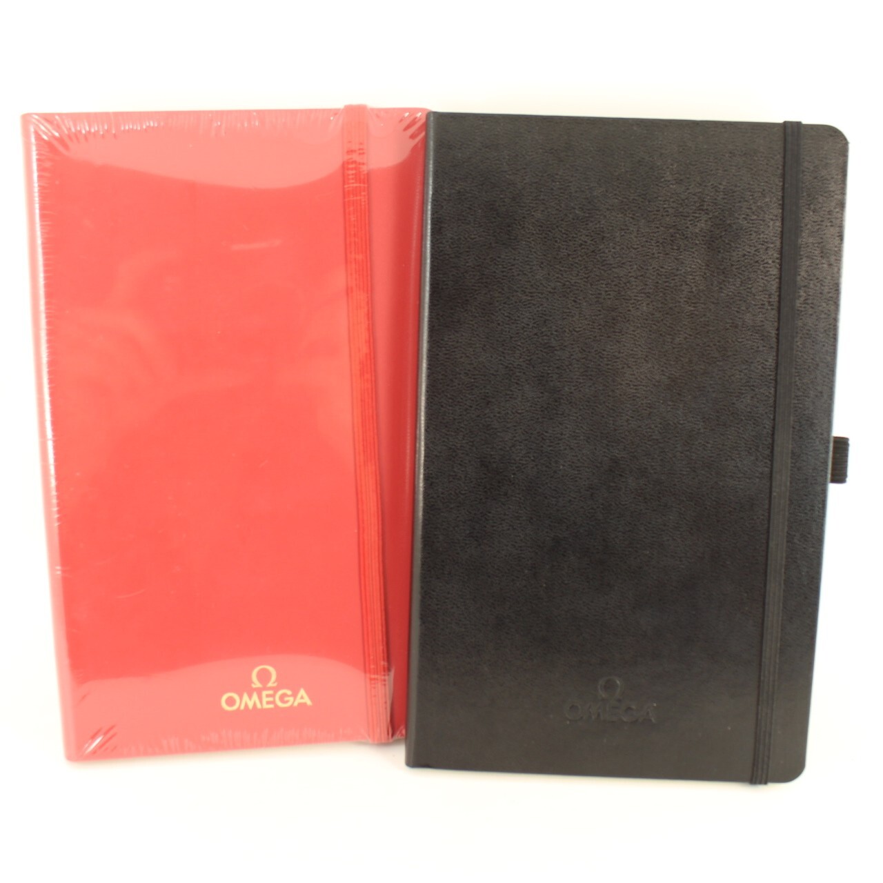 GENUINE OMEGA A5 NOTEPAD SET OF TWO BLACK & RED PROMOTIONAL