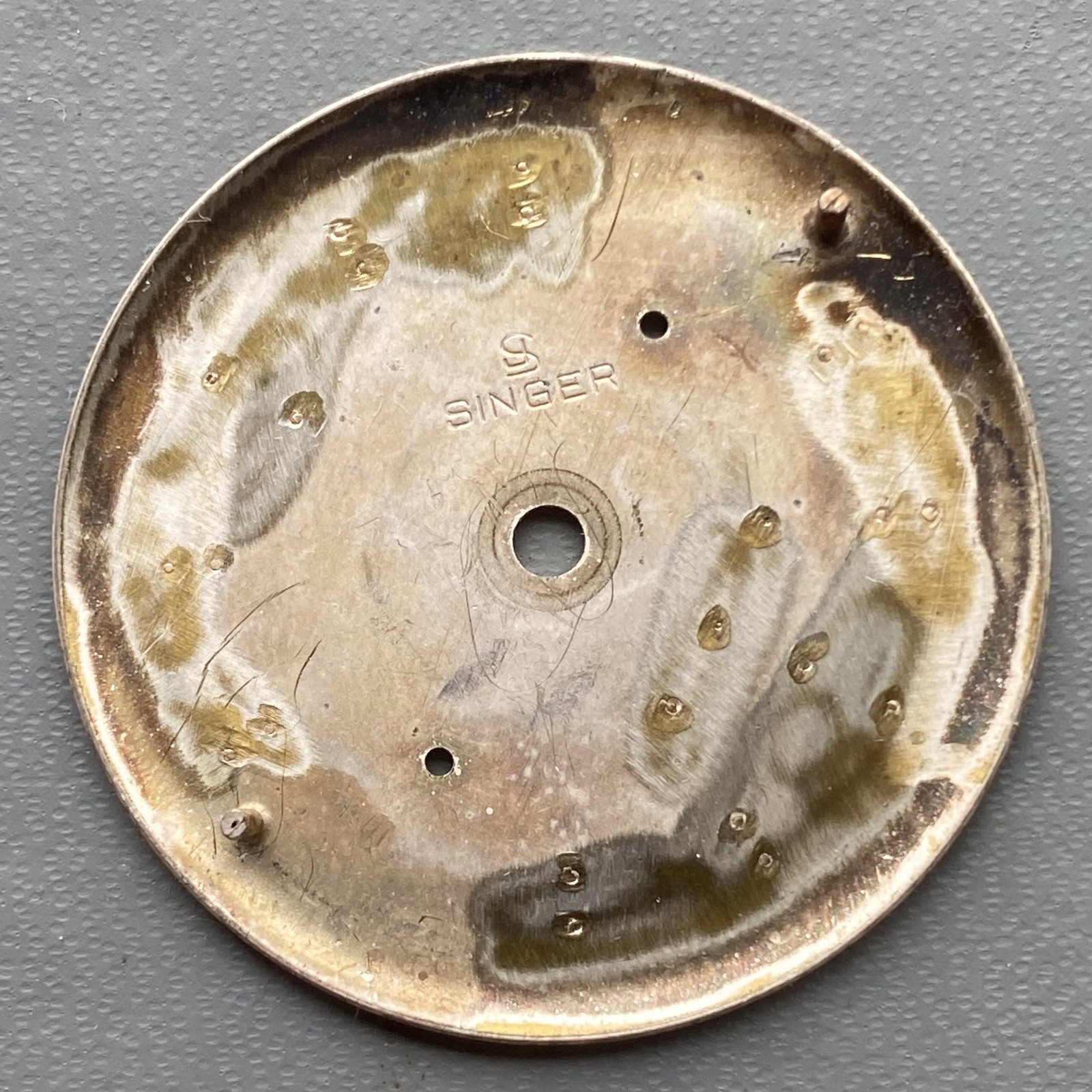 Vintage Wyler Vetta Chronograph Watch Dial. Champagne. 31.5mm