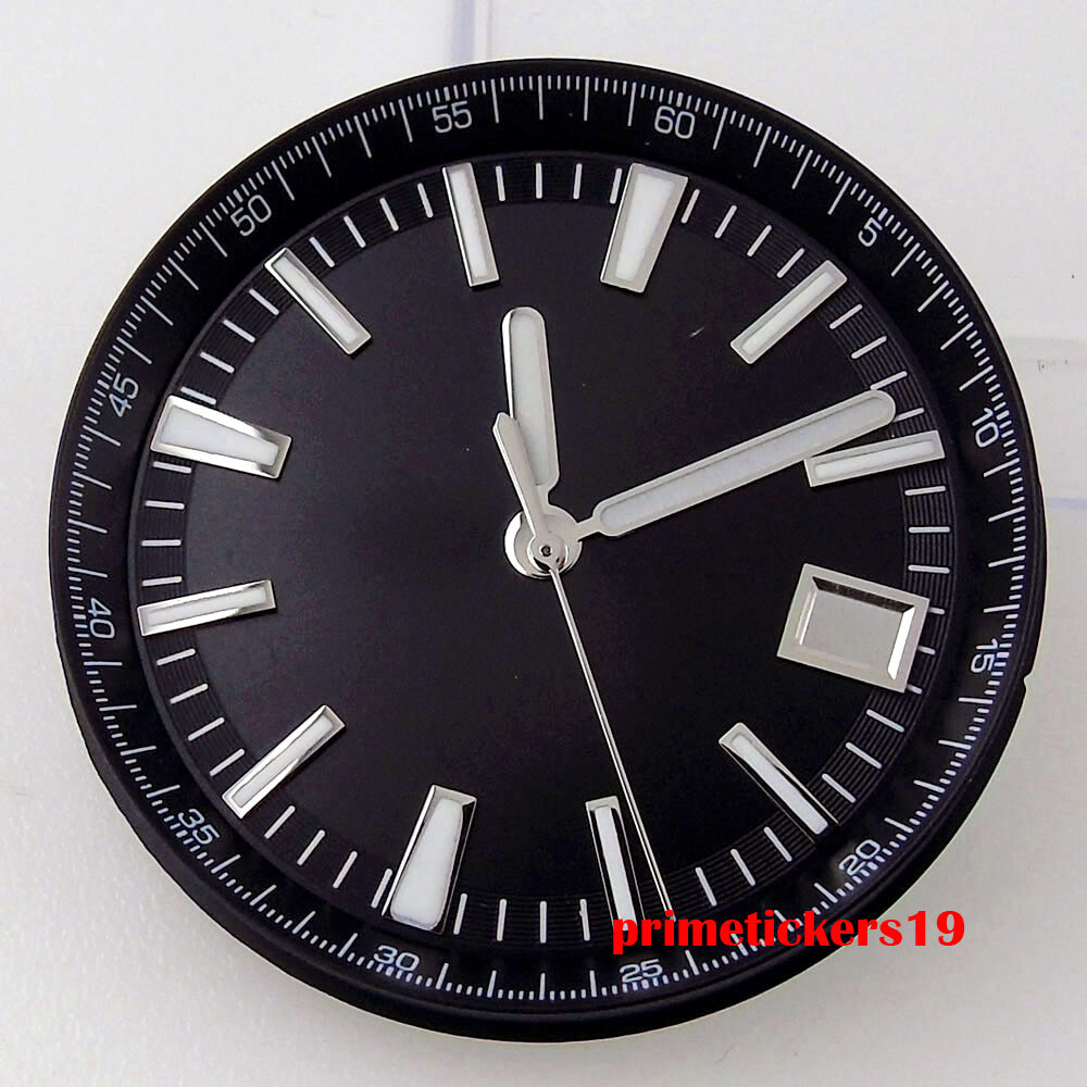 41mm Watch Case Transparent Back Bracelet Sapphire 33mm Dial Hands Fit NH35 Movt