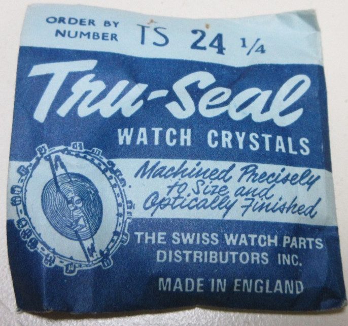 TRU SEAL ROUND WATCH CRYSTAL TS 24 1/4 WATCHMAKER REPLACEMENT PART #345