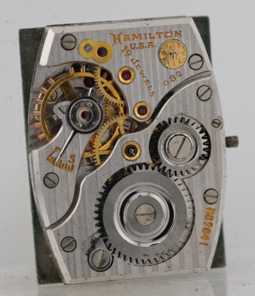 HAMILTON 19j cal. 982, M89841 WRIST WATCH MOVEMENT, RUNS (OP)