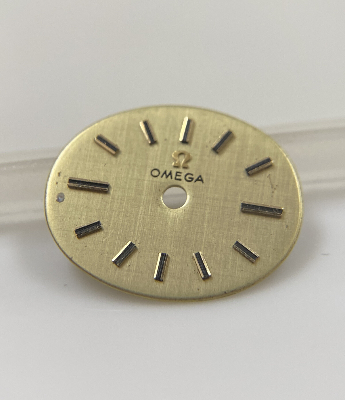 Original Vintage Omega Gold Linen Cal. 1070 13.3mm X 16.4mm Watch Dial