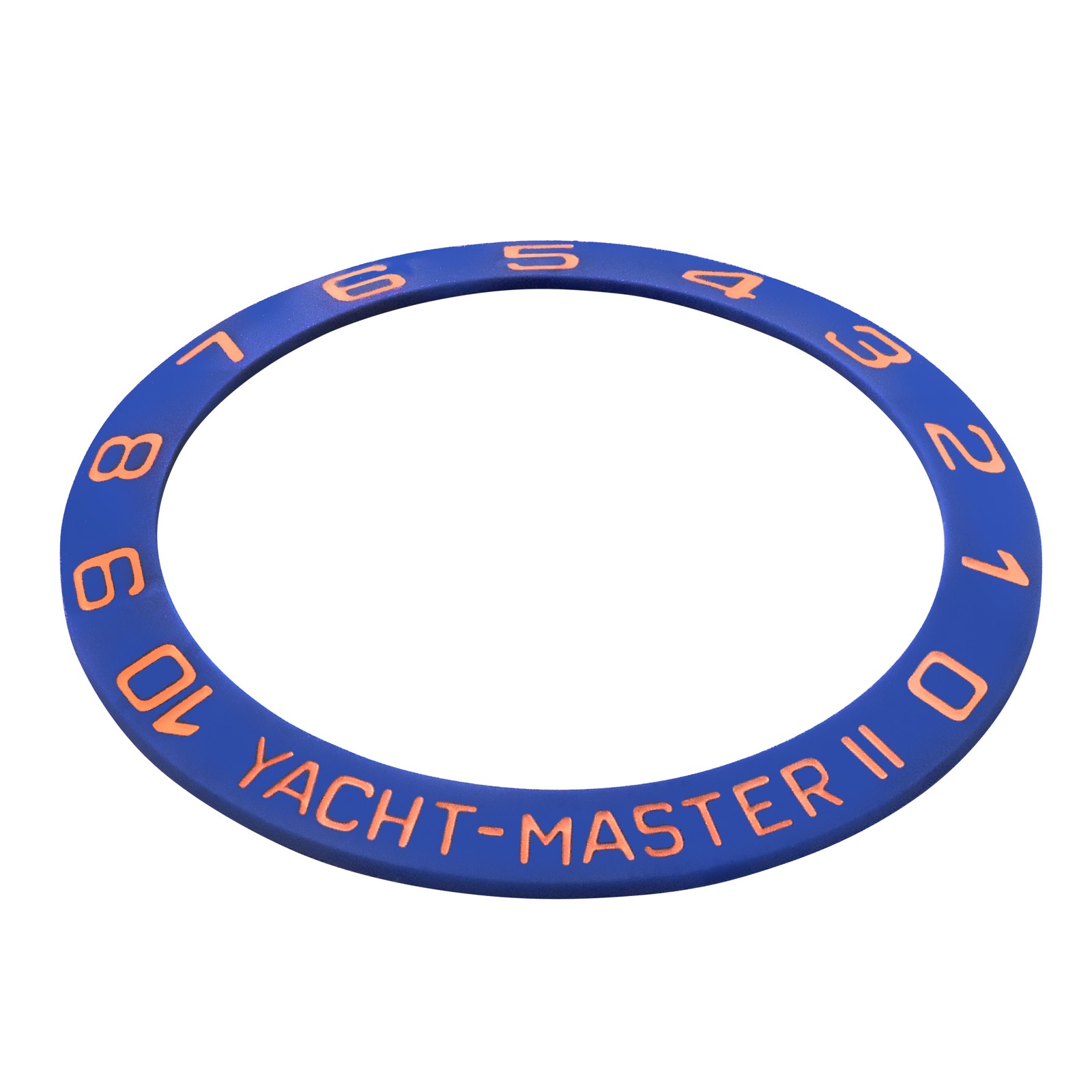 BLUE CERAMIC BEZEL INSERT FOR ROLEX YACHTMASTER 2 116681 ROSE PINK COLOR FONT