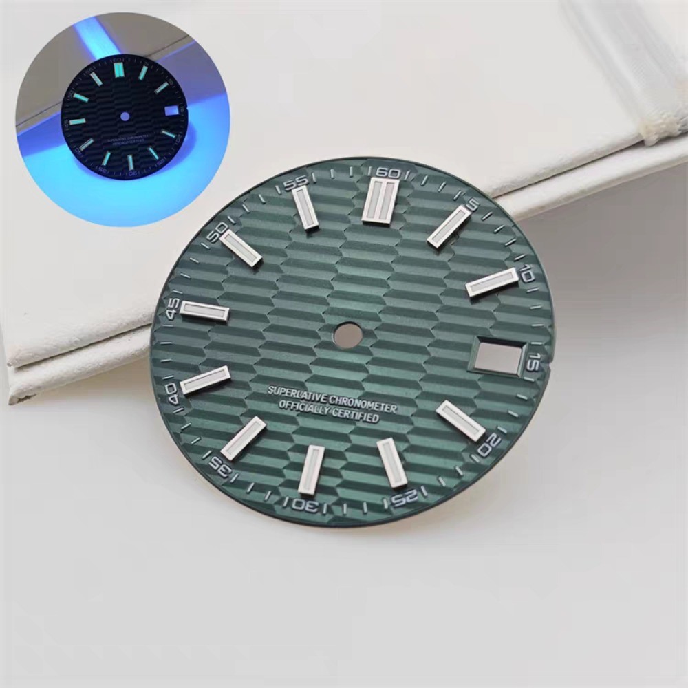 NH35 Dial 28.5mm Blue Stripe Dial Blue Luminous for NH35/36 Movement Watch Parts
