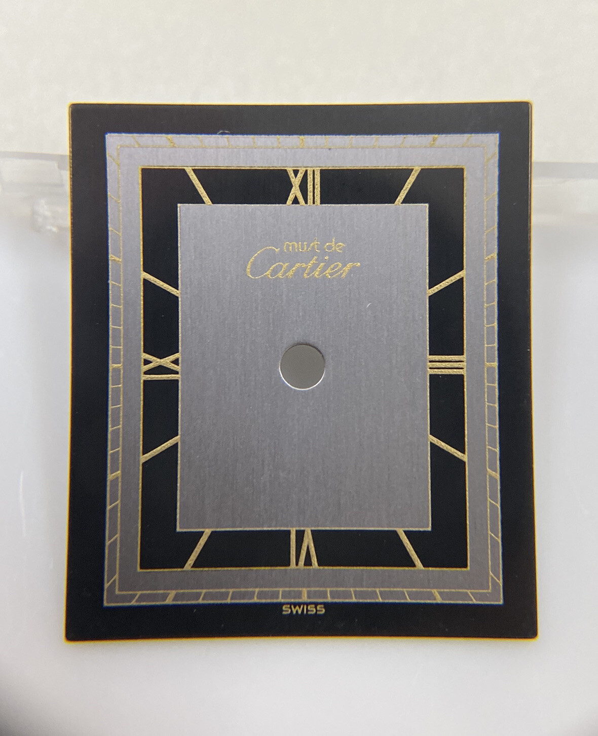Original Must de Cartier Paris Tank Black/Gray/Gold Roman Dial Ref. 81006 1 1209