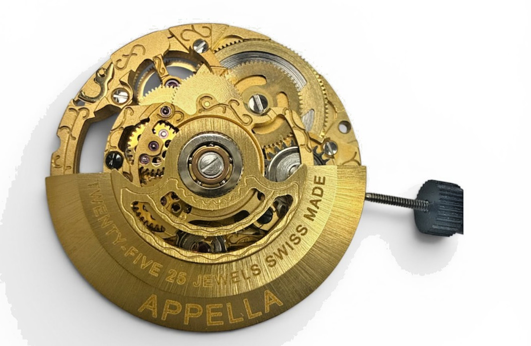 ORIGINAL Swiss ETA 2824-2 Automatic Watch Movement – 3 Hands GOLD SKELETON