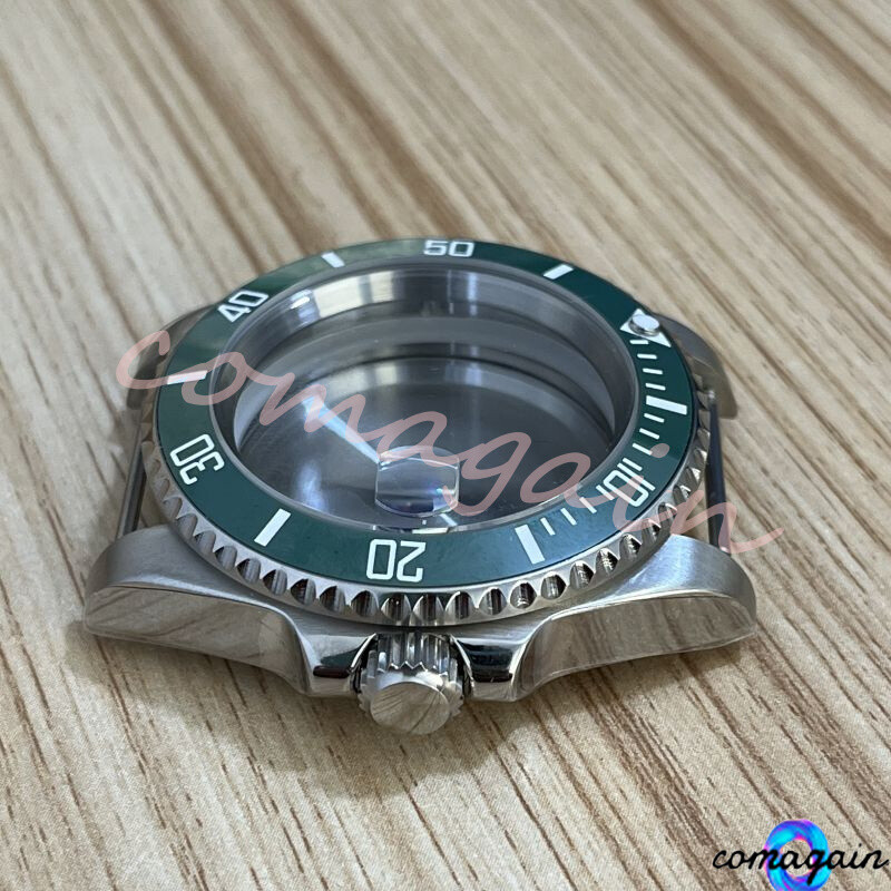 40mm Green Sapphire Glass Automatic Watch Case 316L Steel For NH35 NH36 Movement