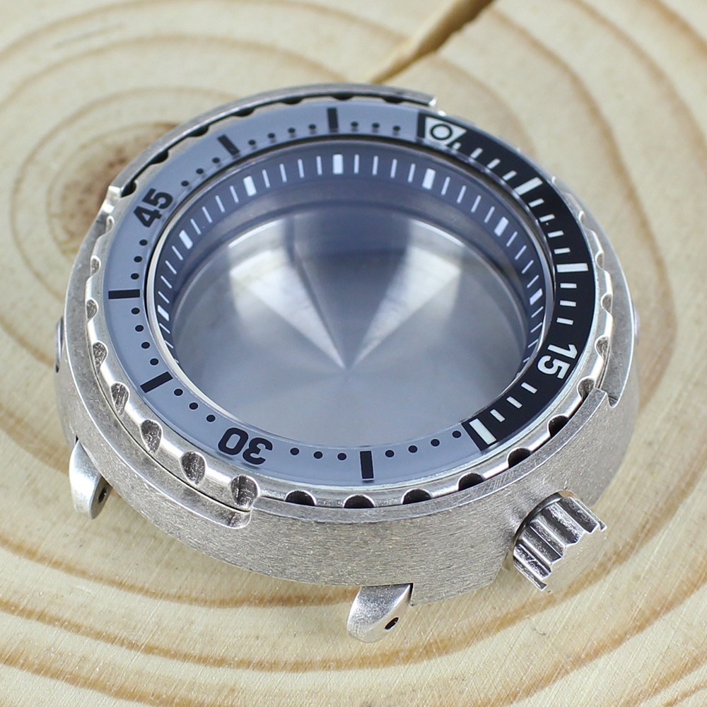 Sapphire Modify Tuna Can SKX Mod Steel Watch Case 47mm For Seiko NH35 34 NH36 38