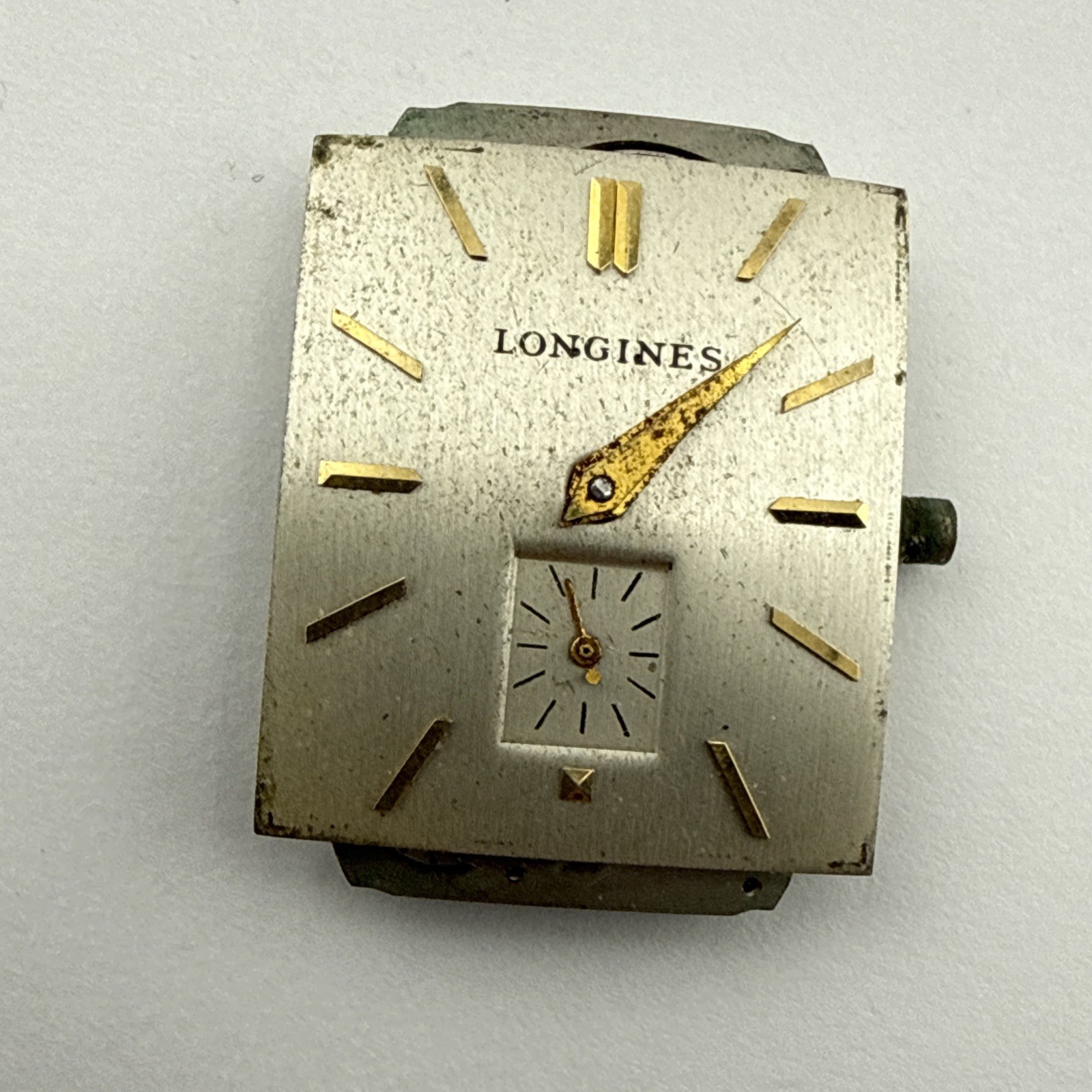 Vintage Longines Manual Wind 17J 9L Wrist Watch Movement For Parts Sold As Is