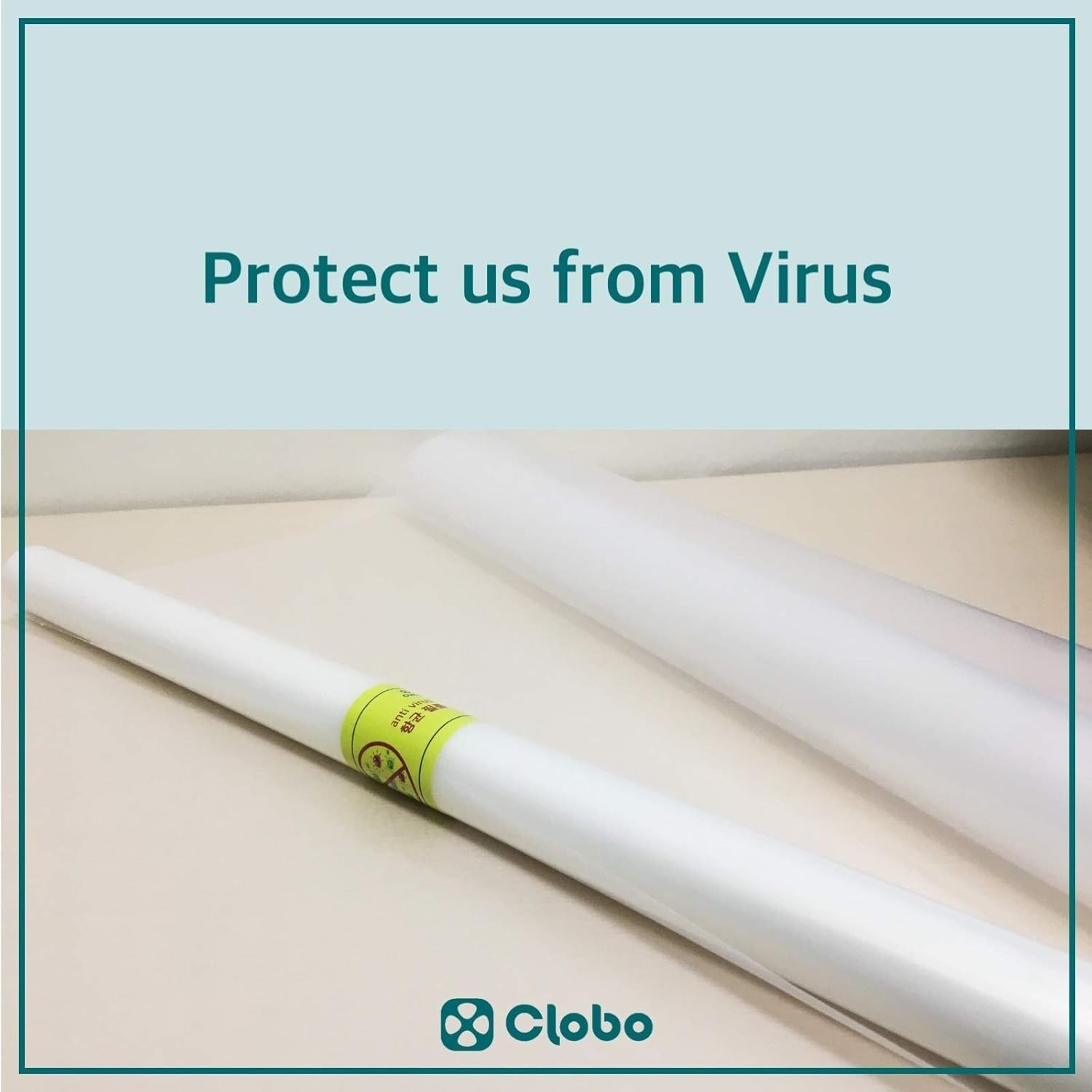 🛡️ ZnO Antimicrobial Static Cling Film Easy Apply Surface Protection 1.6×16.6ft