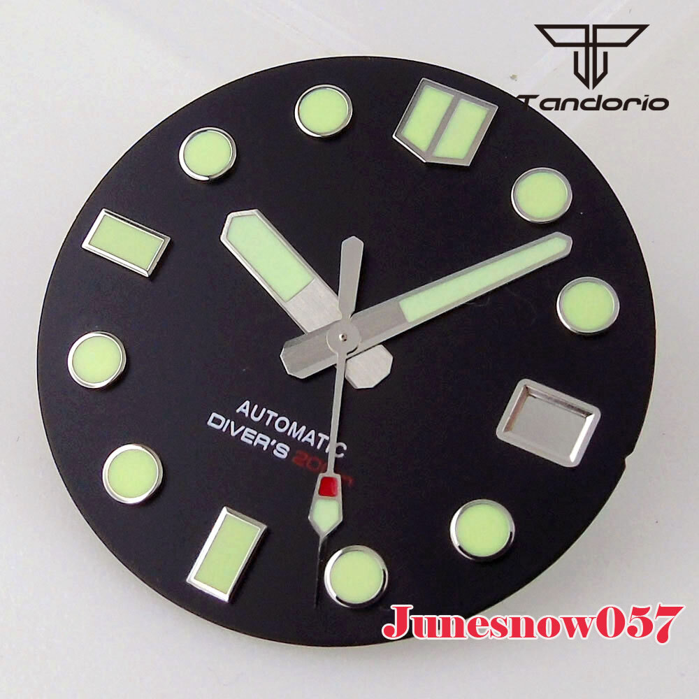Accessories Parts 29mm Sterile White/Black Men Watch Dial Fit NH35A NH36A SKX007