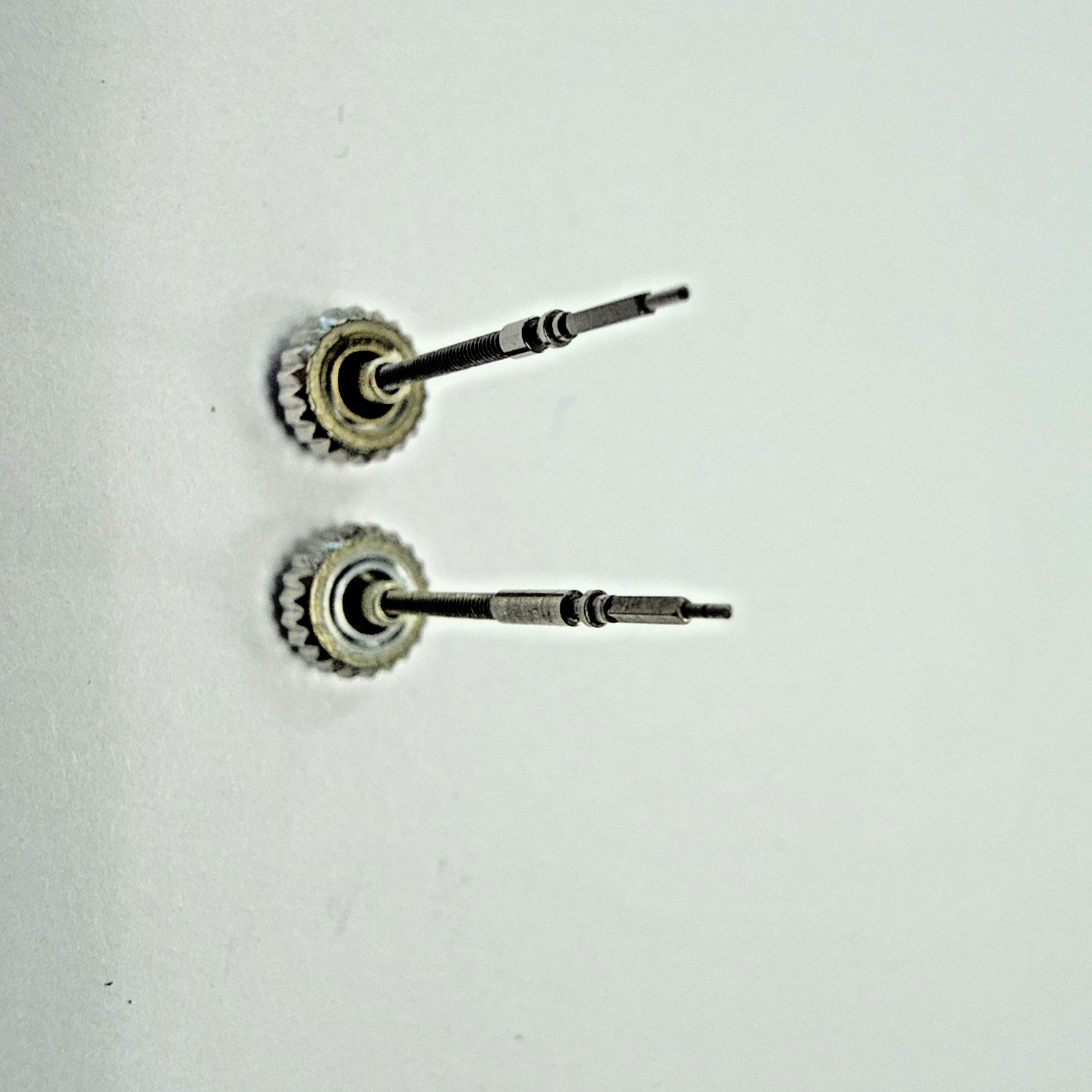 2 Rolex Vintage Super + Oyster Steel 6mm Crowns And Stems..Maybe New Old Stock??