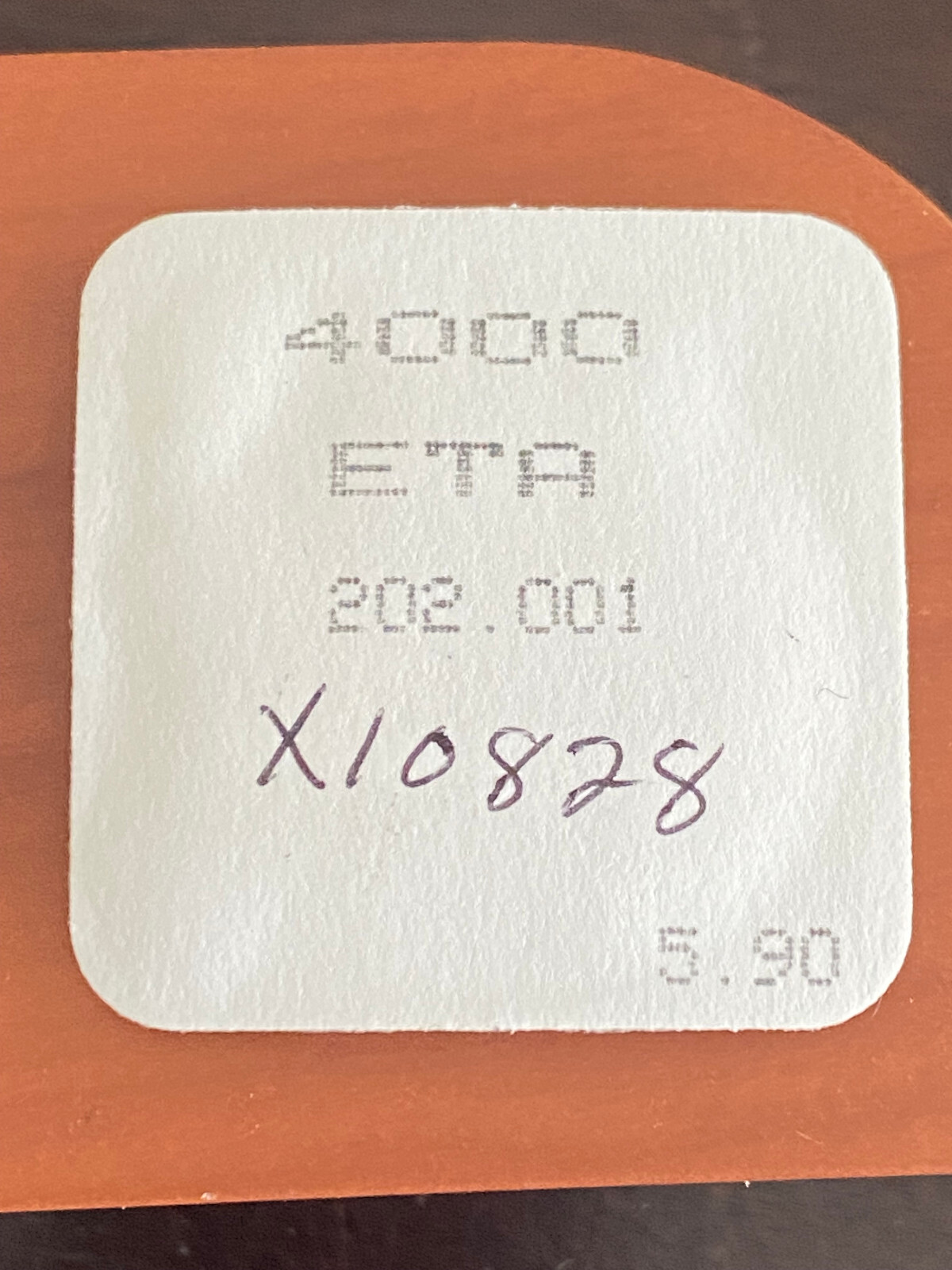 VINTAGE NEW ETA CIRCUIT, 202.001, X 10828, SEALED PACKAGE