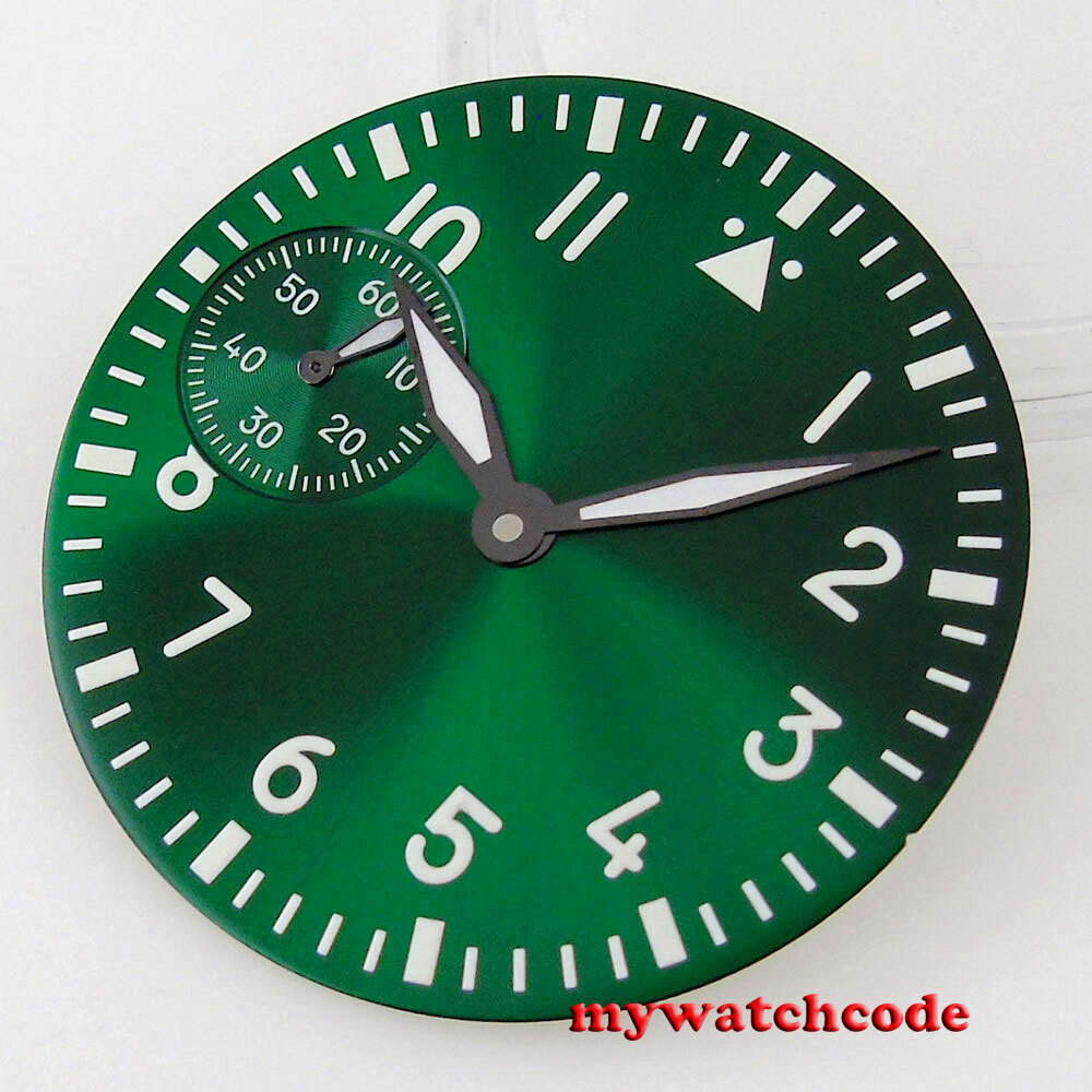 37mm sterile black blue dial fit 6497 seagull 3600 movement Case (dial+hand)