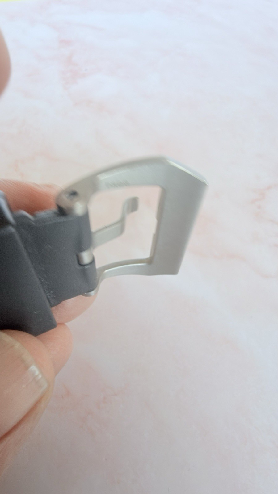 Authentic Factory PANERAI OFFICINE Rubber Caoutchouc Half Strap Buckle Black R3