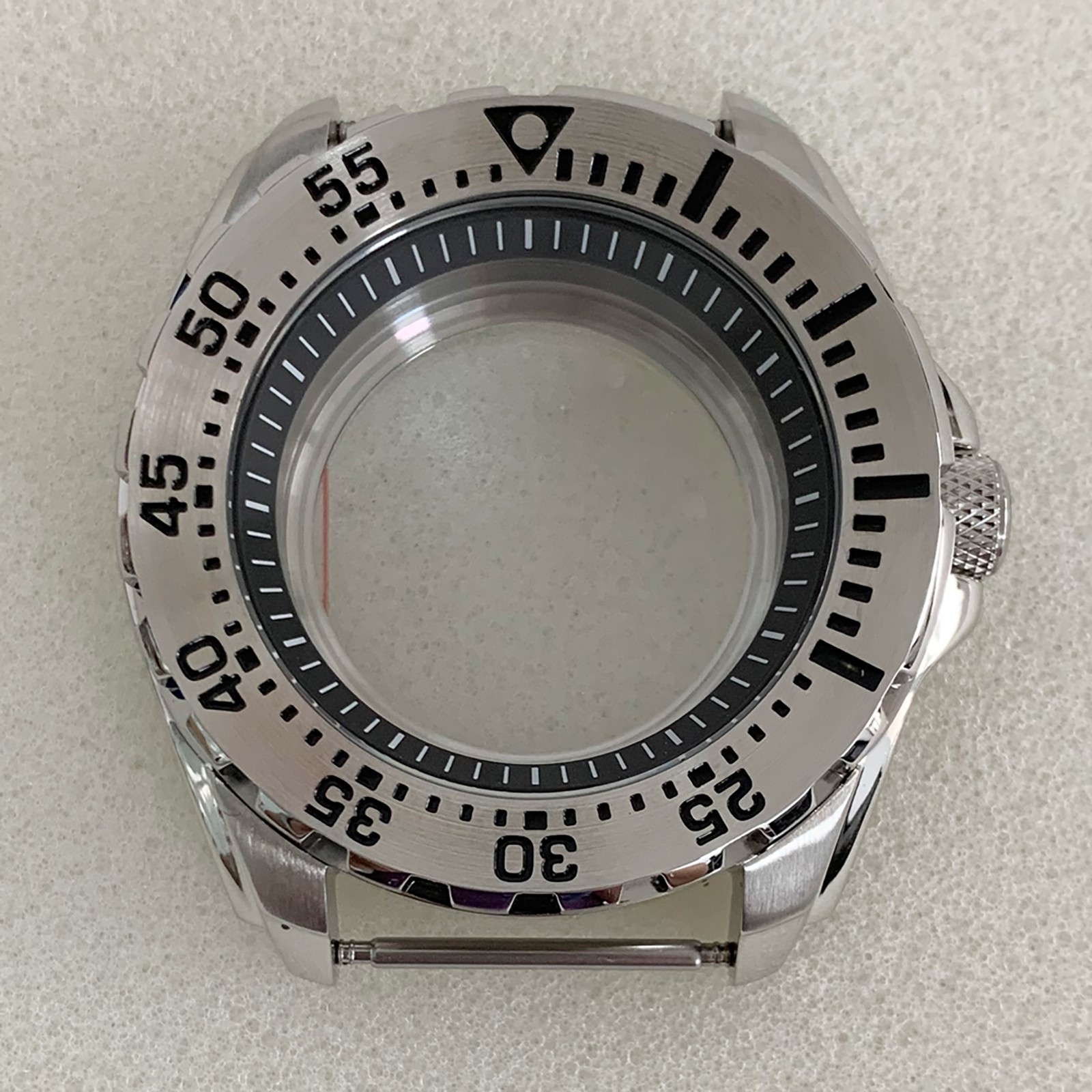 44MM Inner Shadow Case Rotatable Bezel Watch Case for NH35/NH36/4R Movement