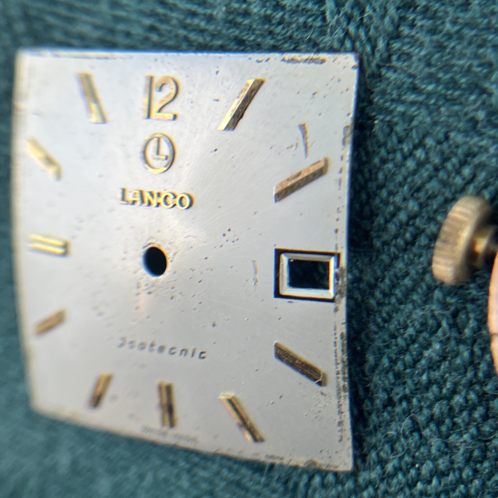 Vintage LANCO Dial and Movement Hands Not Working Used
