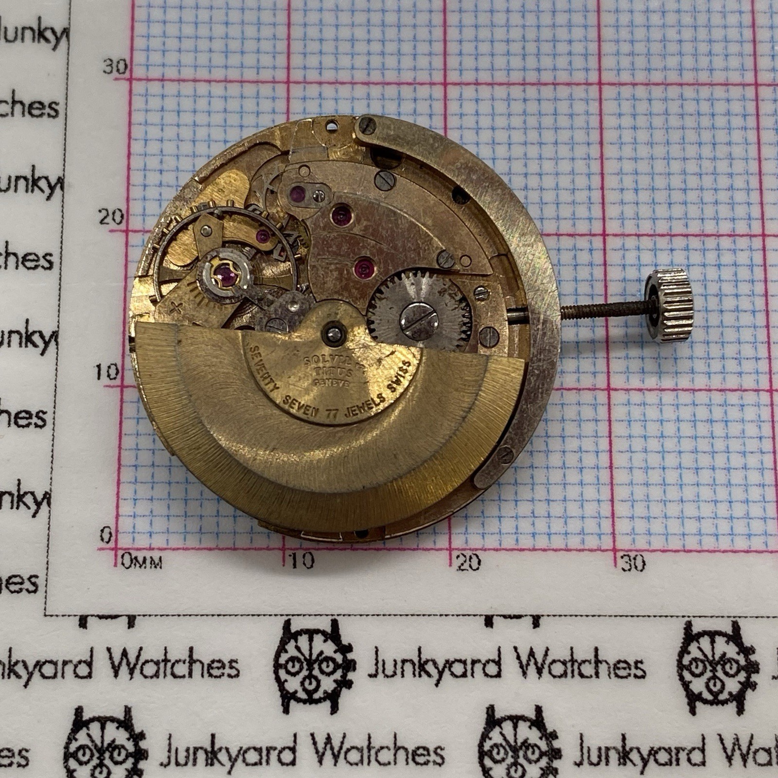 Solvil ET Titus Watch Movement Repairs Parts Spares 77 Jewels Swiss Automatic