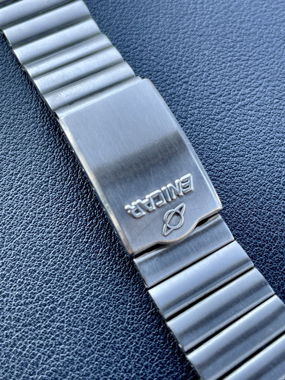 Vintage Genuine Enicar 19mm Stainless Steel Watch Bracelet Signed Swiss 0A-52