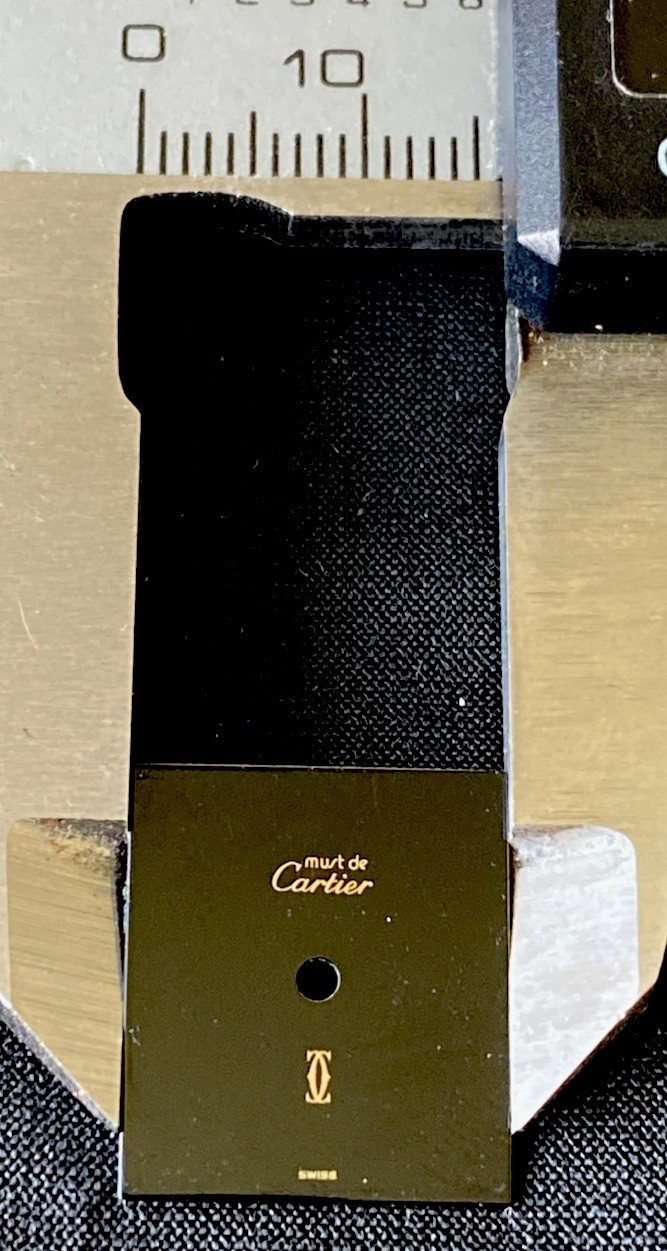 Must De Cartier Tank Black Dial 16mm x 18mm