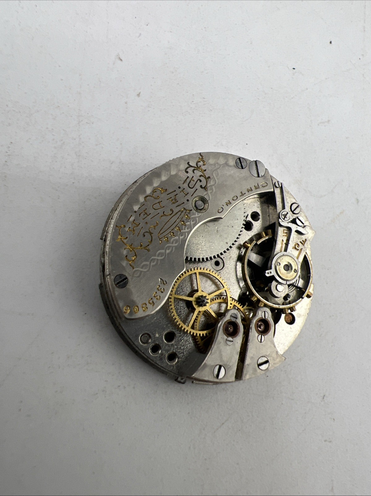 Antique Hampden Diadem Pocket Watch Movement For Parts or Not Working