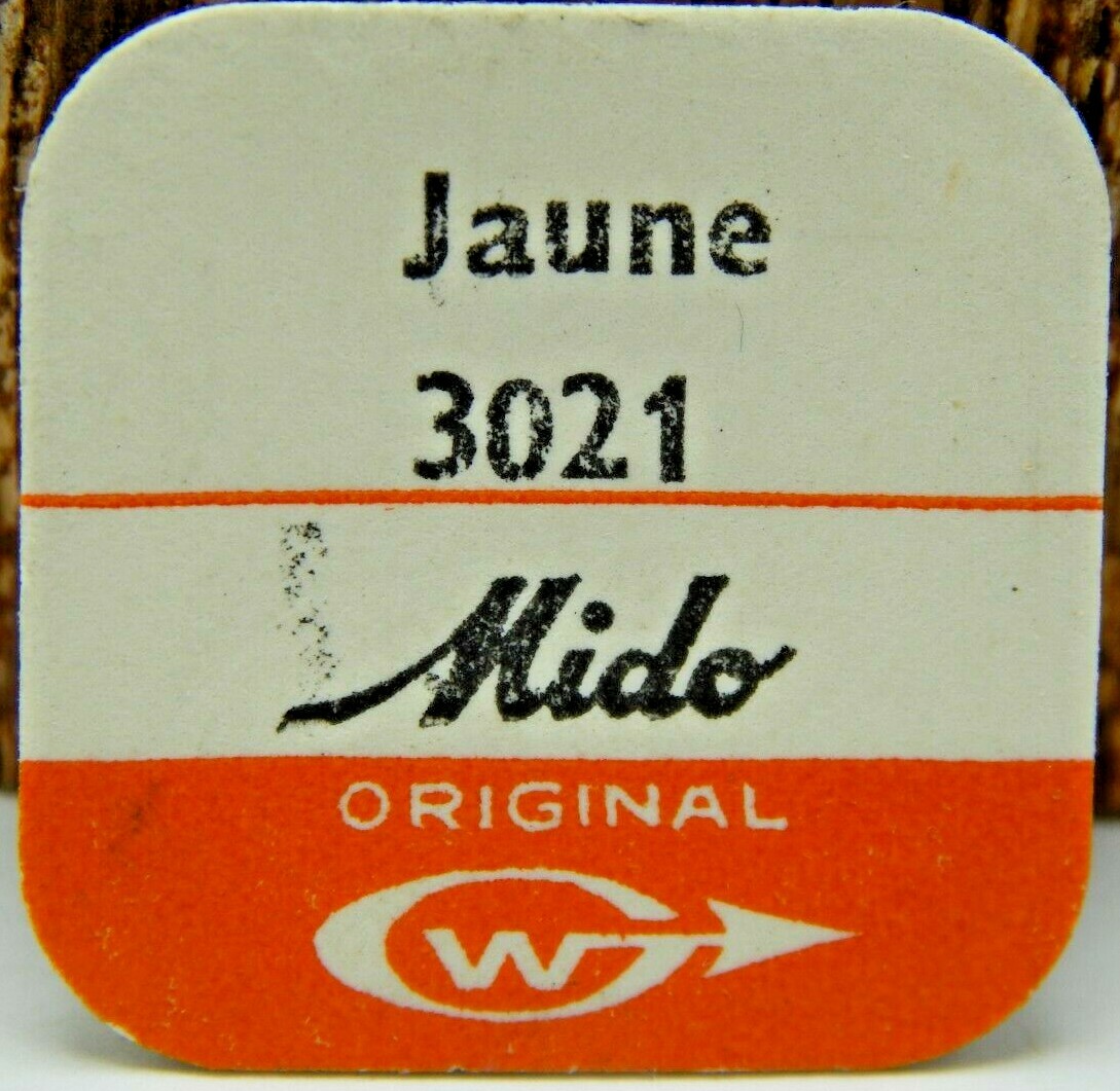 Vintage NEW OLD STOCK original Mido Crown Gold Jaune 3021 4.2mm two piece stem