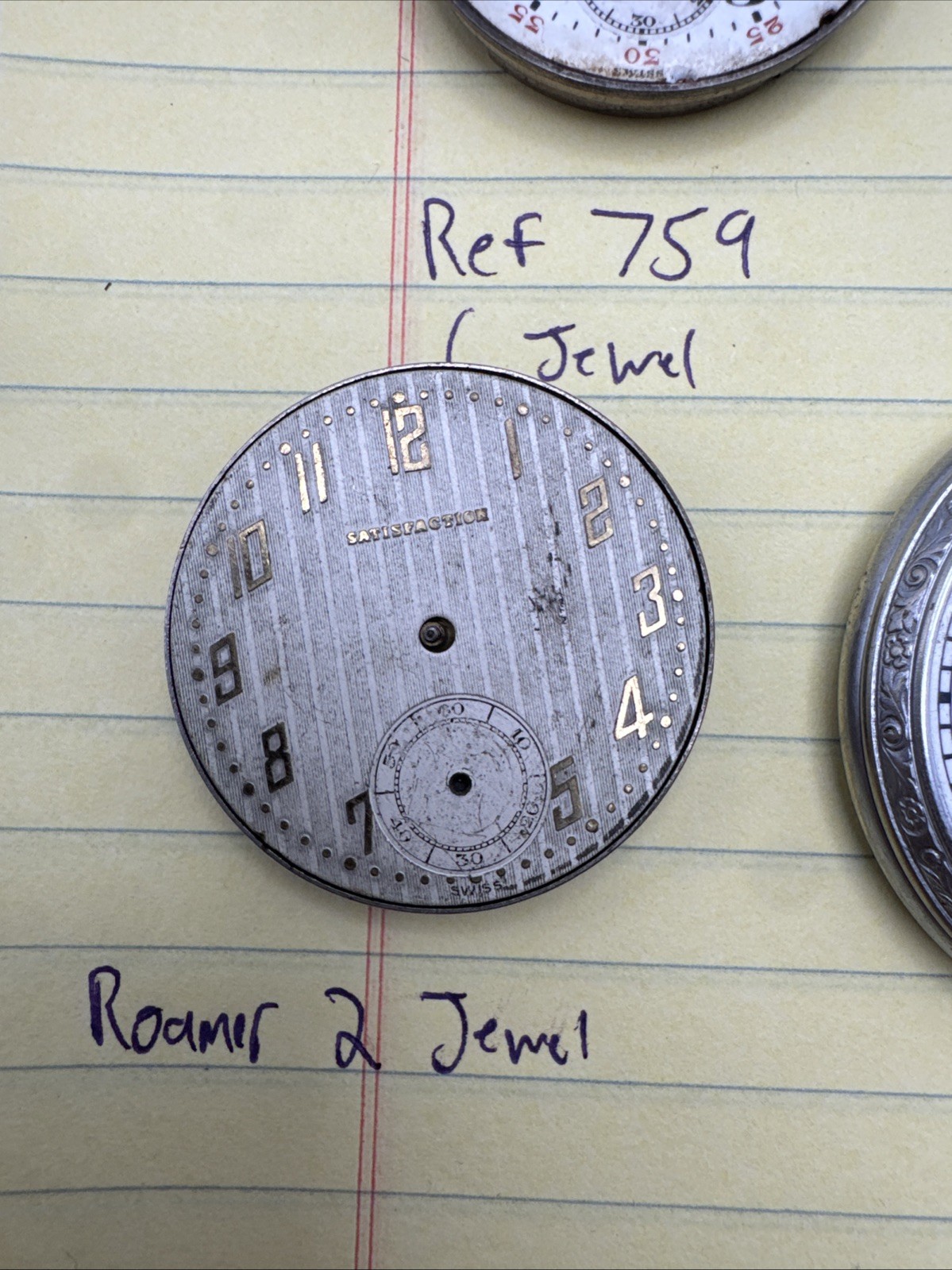 Vintage Pocket Watch Movement Parts lot New Era Benrus Roamer Admiral Van Buren