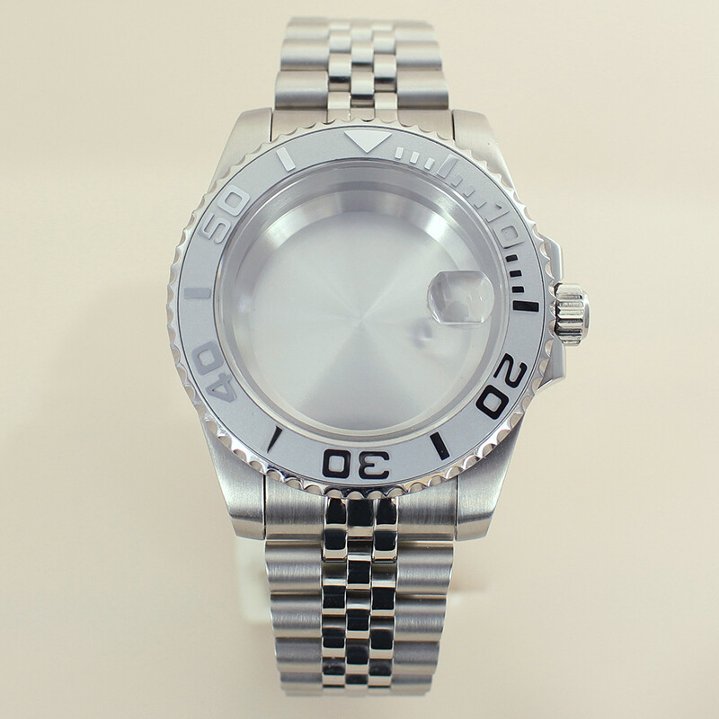 40mm Nh35 Watch Case Jubilee Bracelet Yacht Ceramic Bezel Sapphire Glass 10ATM