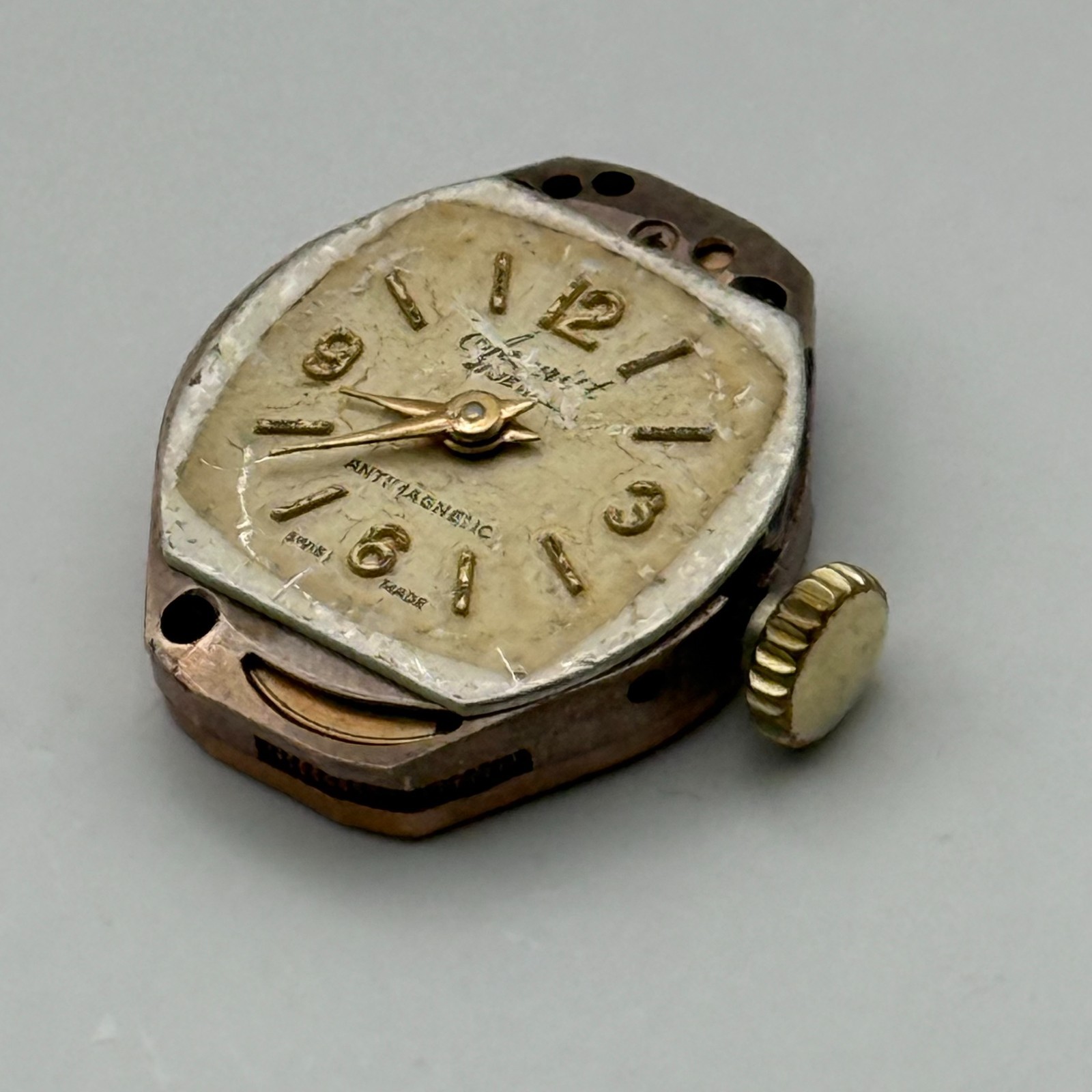 FHF 60 Watch Movement Accurist 21 Jewels Swiss Manual Wind Parts Repair 15.3mm