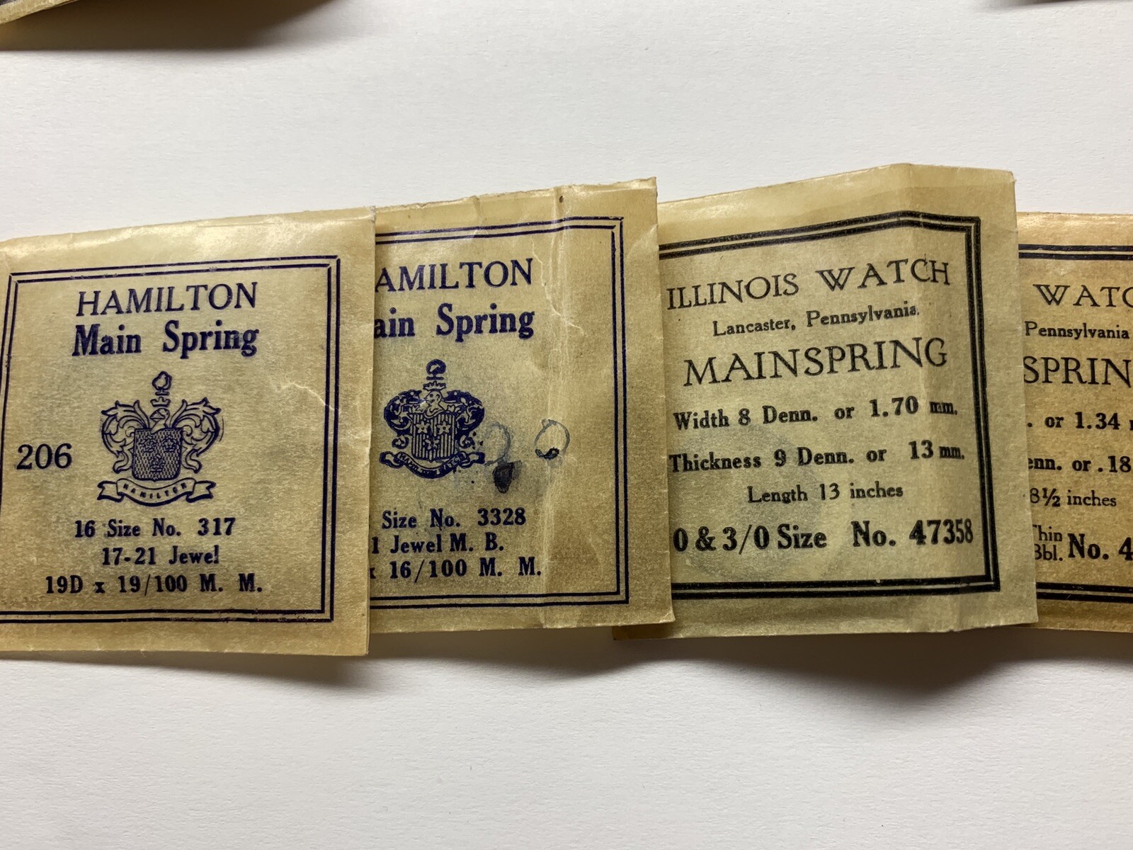 50 + pieces bulova elgin hamilton waltham and more unbreakable mainsprings
