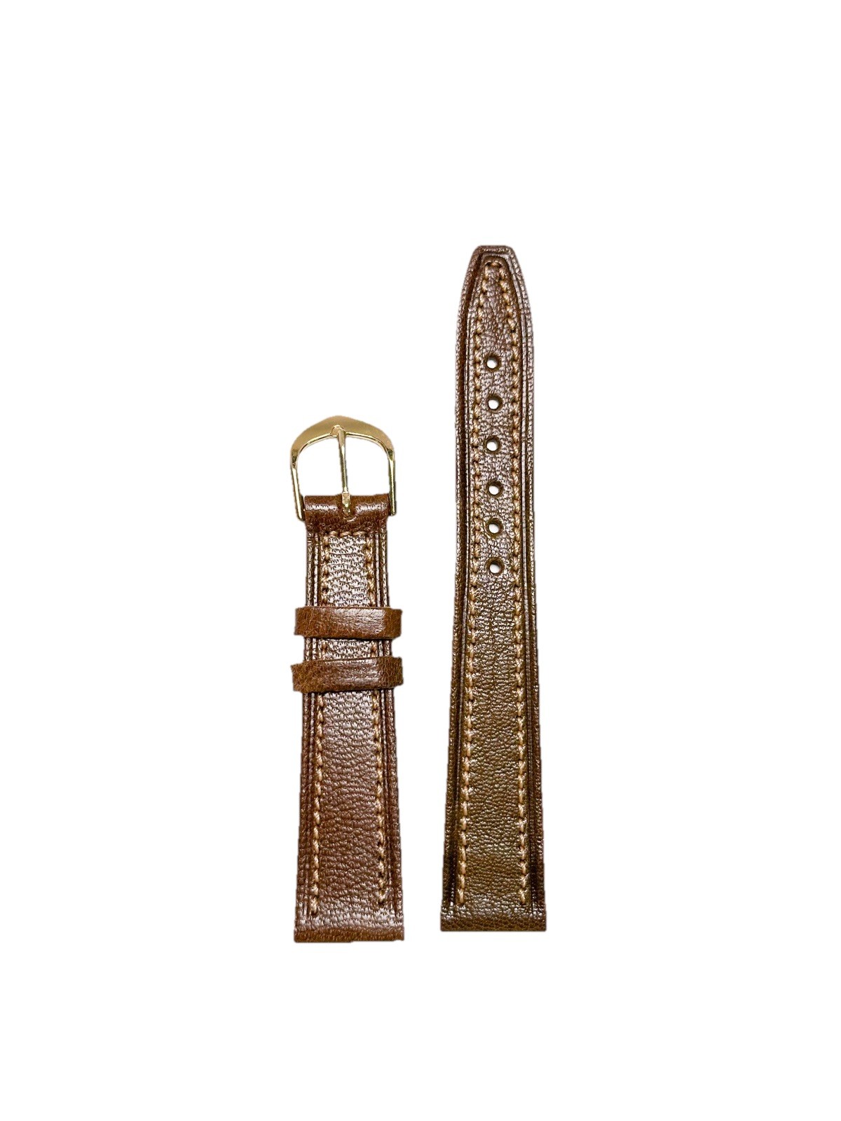 Genuine Leather Strap Brown 18 Mm Leather