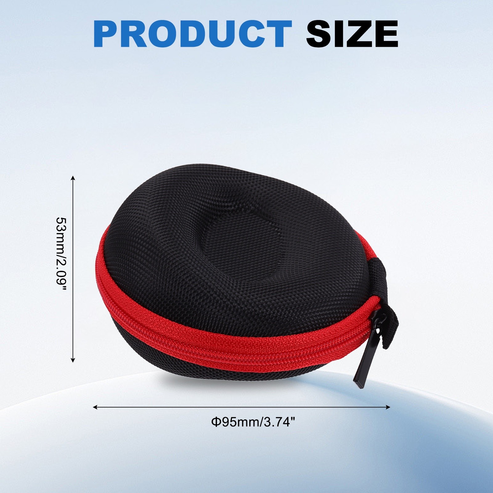 Watch Travel Case 1 Red Slot Storage Box Up to 50mm / 2 Inch, Black