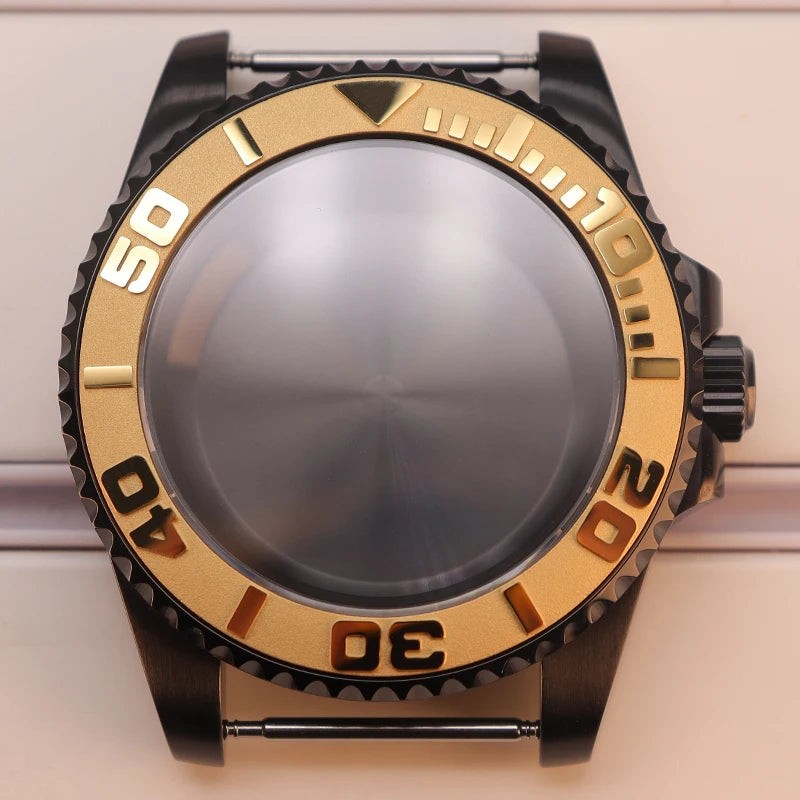 40mm Watch Case Sapphire Yacht Bezel For nh35 nh34 NH36 NH38 Eta2824 Miyota 8215