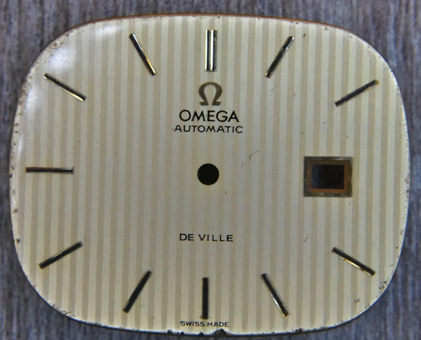 Omega Dial – De Ville Gold Tone with Matching Hands both fit 1012 series