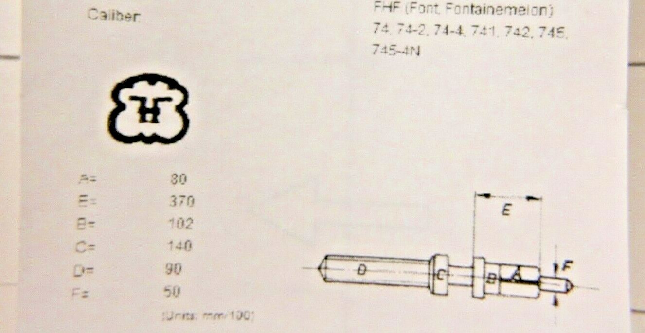 Winding Stem Bestfit # 200/1338 – Ronda # 1265 Wittnauer Font FHF 74 see below
