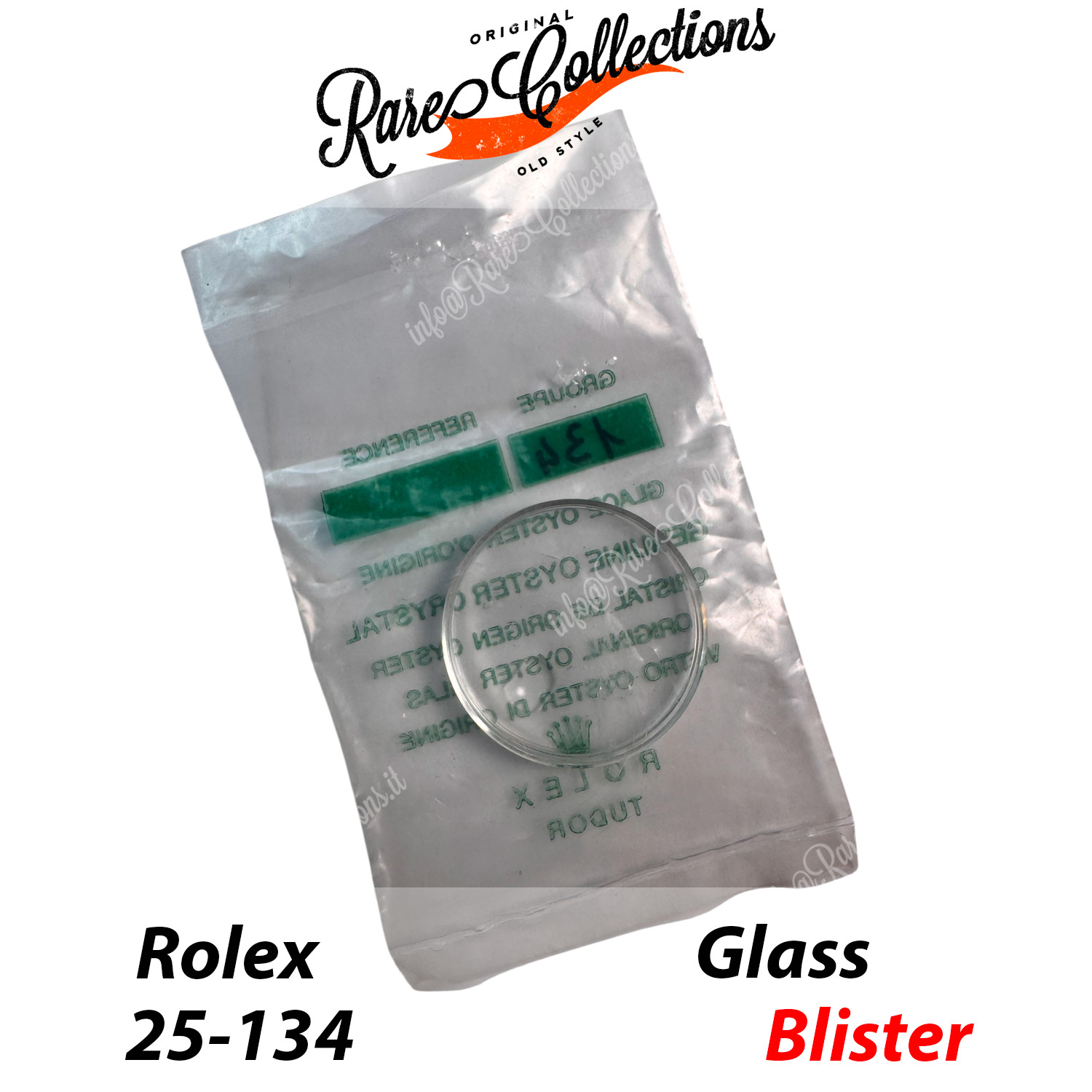 New NOS Blister Plastic Glass for Rolex (code 25-134) Plexy Glass X1