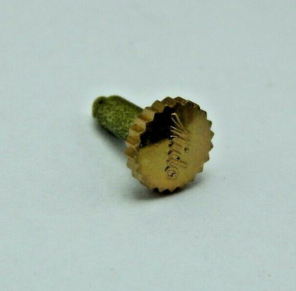 Vintage NEW OLD STOCK original Mido Crown Gold Jaune 3021 4.2mm two piece stem