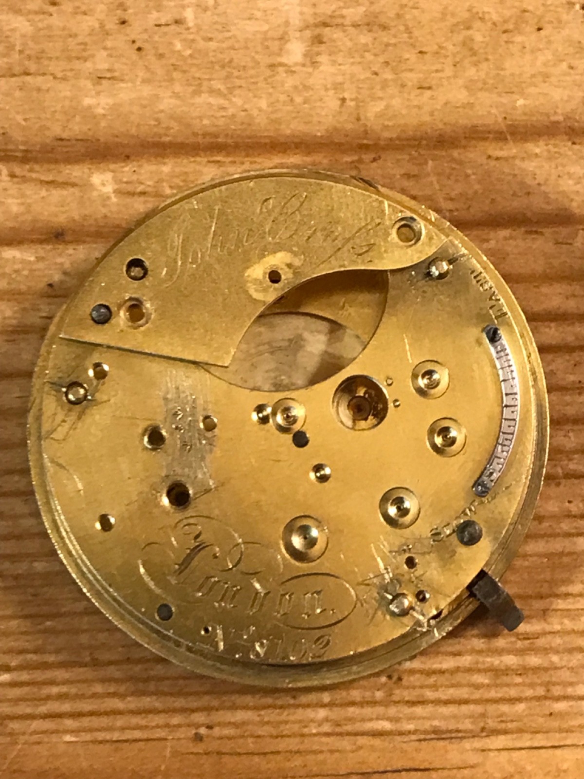 Antique Pocket Watch Movement Case John Cross London 1822-1845 for Spares