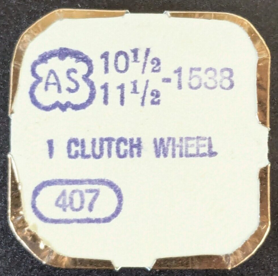 NOS AS 10-1/2″ 11-1/2″ Cal. 1538 1539 Clutch Wheel Part # 407