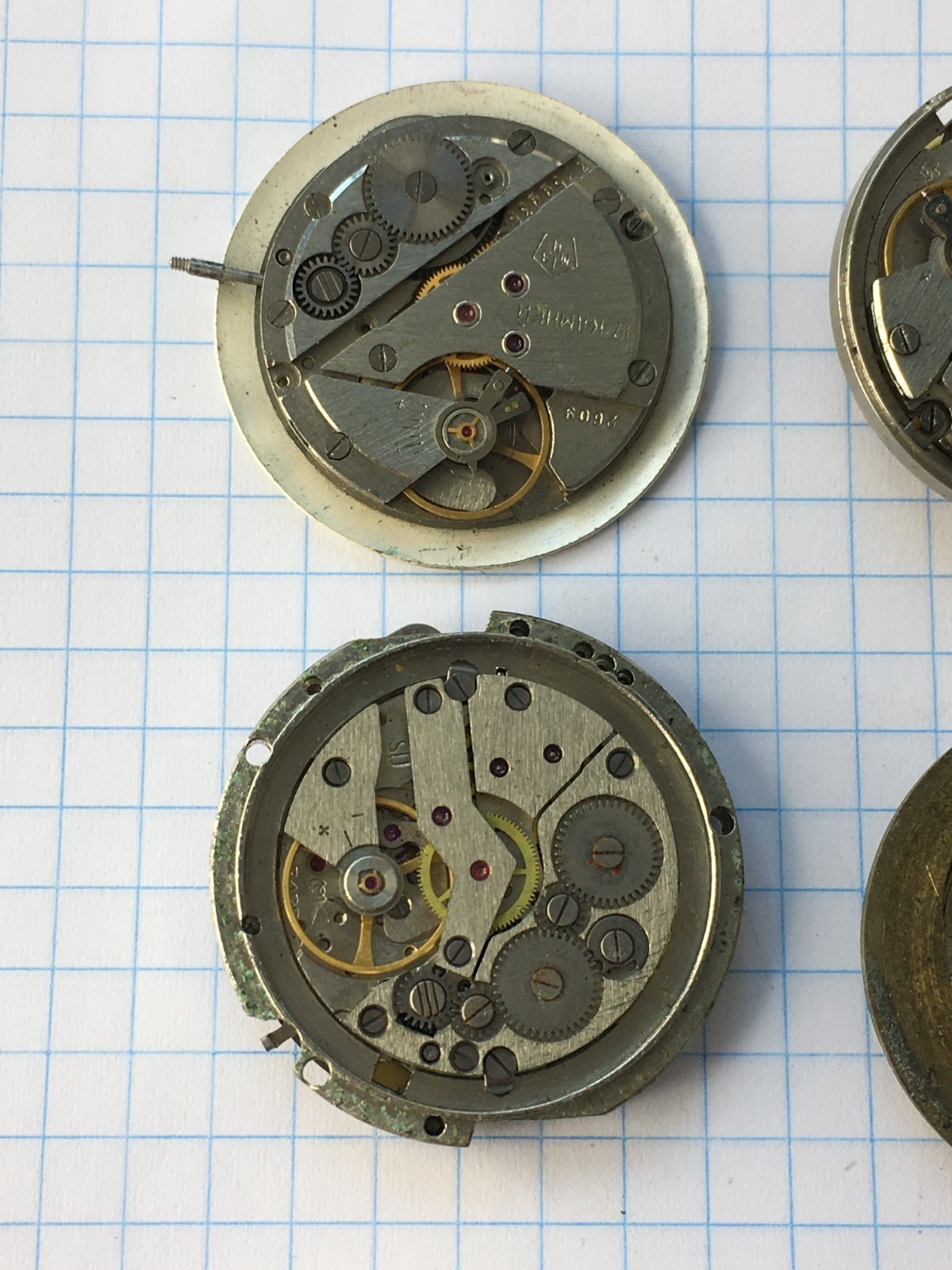 MOVEMENTS (12pcs) FOR MENS WRIST WATCH Slava Vostok Poljot USSR for parts
