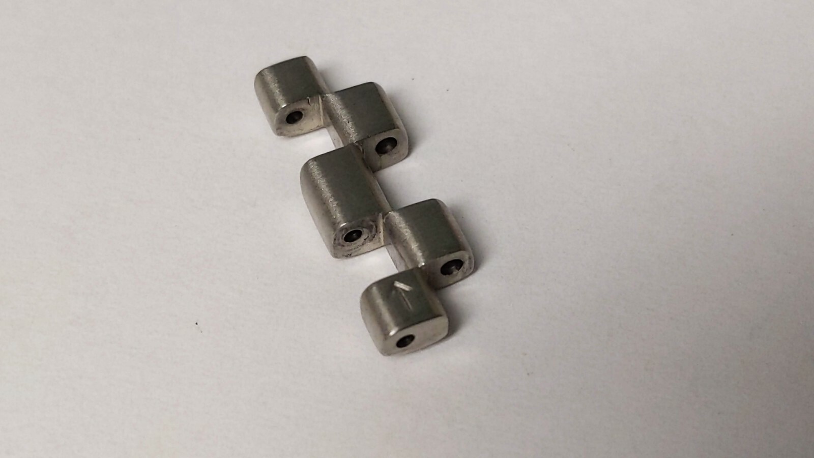 genuine 114ST Omega LINK S/S 20.3mm pre-owned, brushed steel x 13.3mm(short part